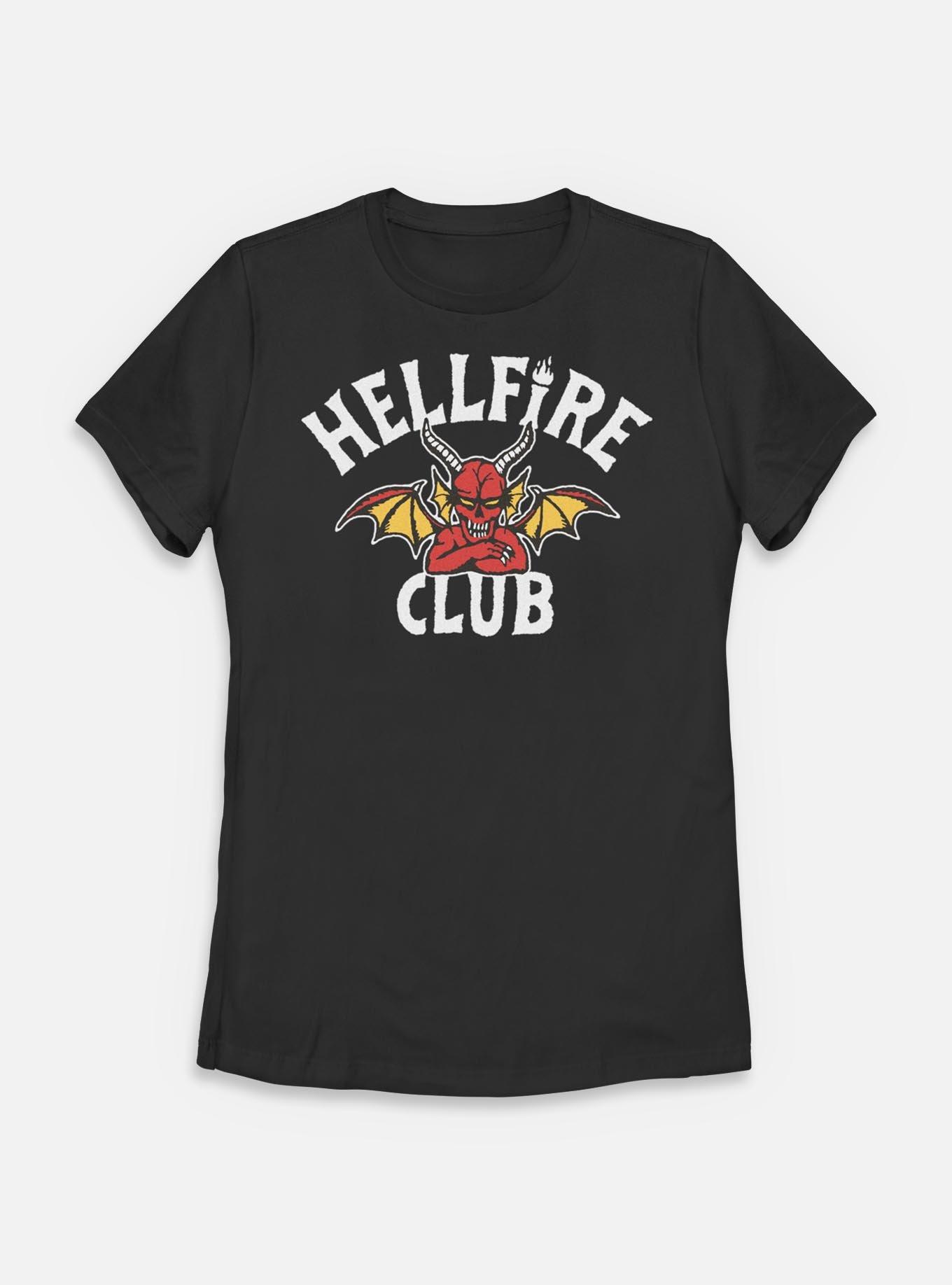 Stranger Things Devil Hellfire Club Logo Womens T-Shirt, BLACK, hi-res