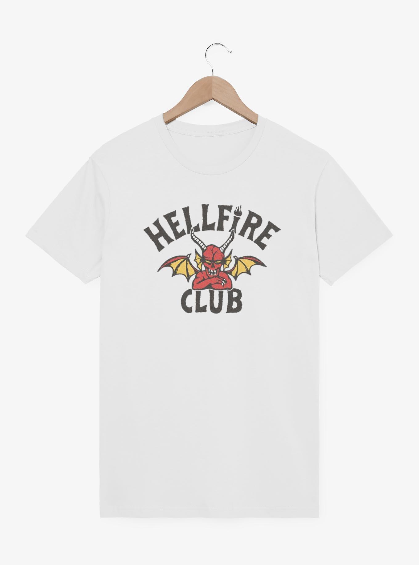 Stranger Things Devil Hellfire Club Logo T-Shirt, WHITE, hi-res