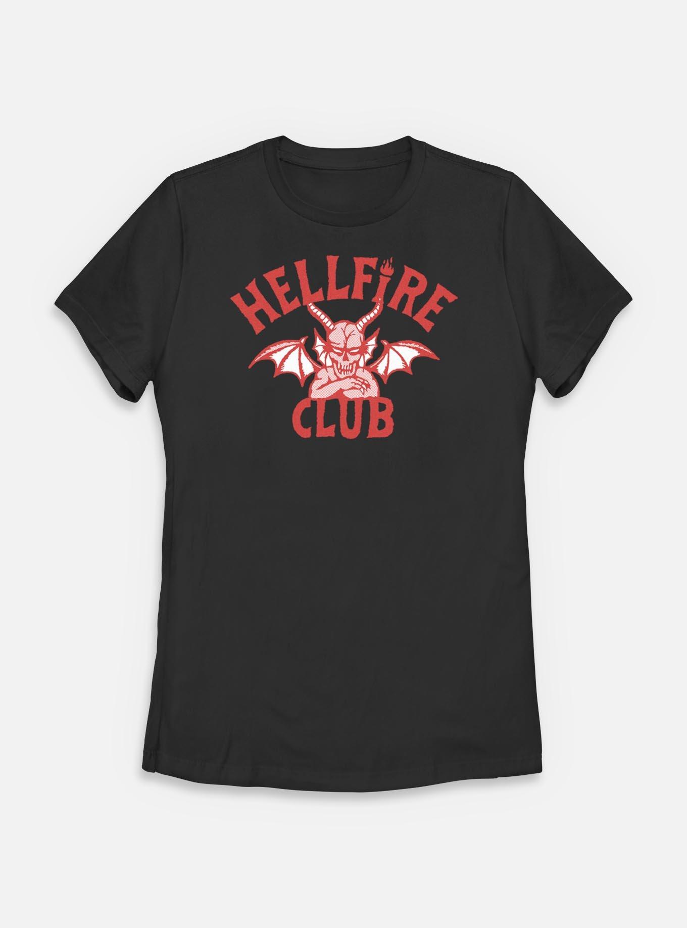Stranger Things Devil Logo Hellfire Club Womens T-Shirt, BLACK, hi-res