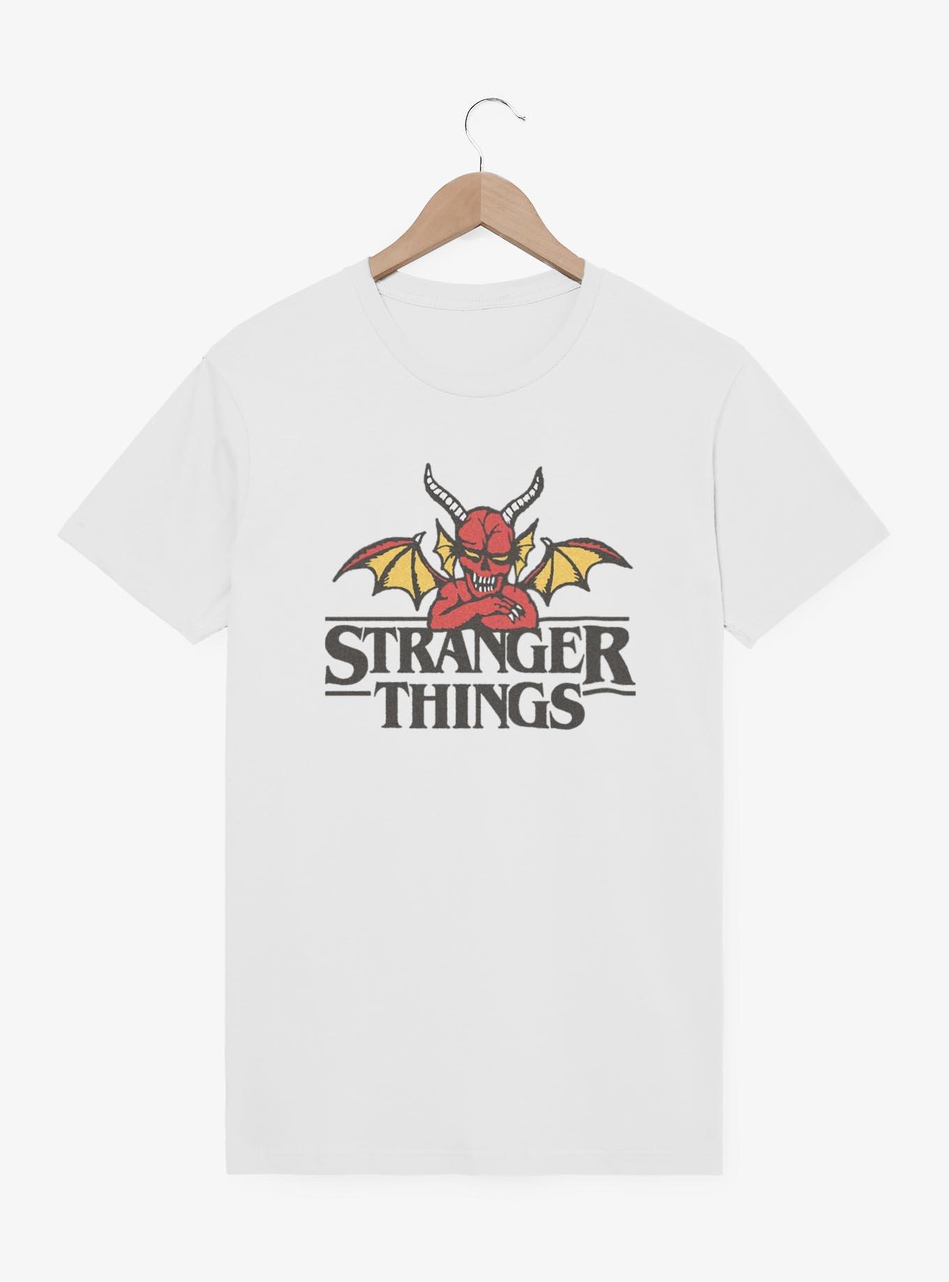 Stranger Things Hellfire Club Devil Logo T-Shirt, WHITE, hi-res