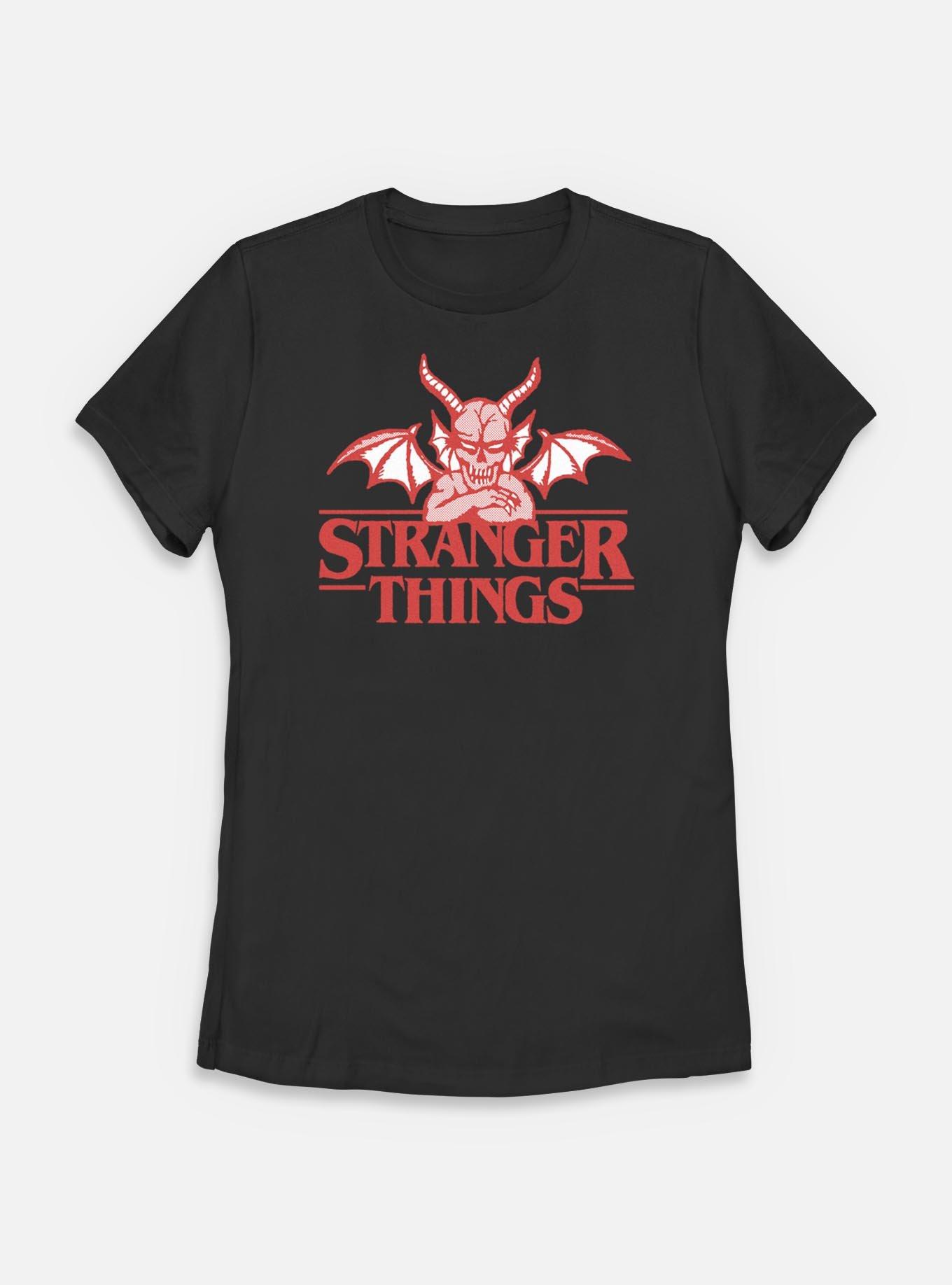 Stranger Things Devil Hellfire Clube Logo Womens T-Shirt, BLACK, hi-res