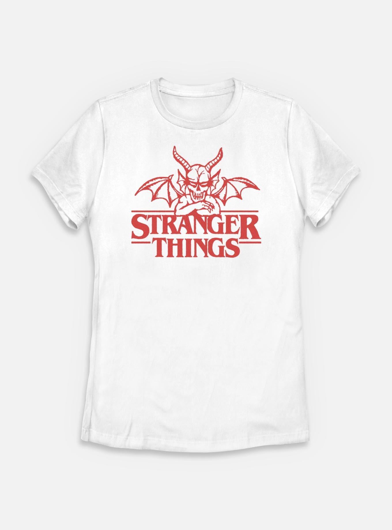 Stranger Things Hellfire Club Devil Frame Womens T-Shirt, WHITE, hi-res