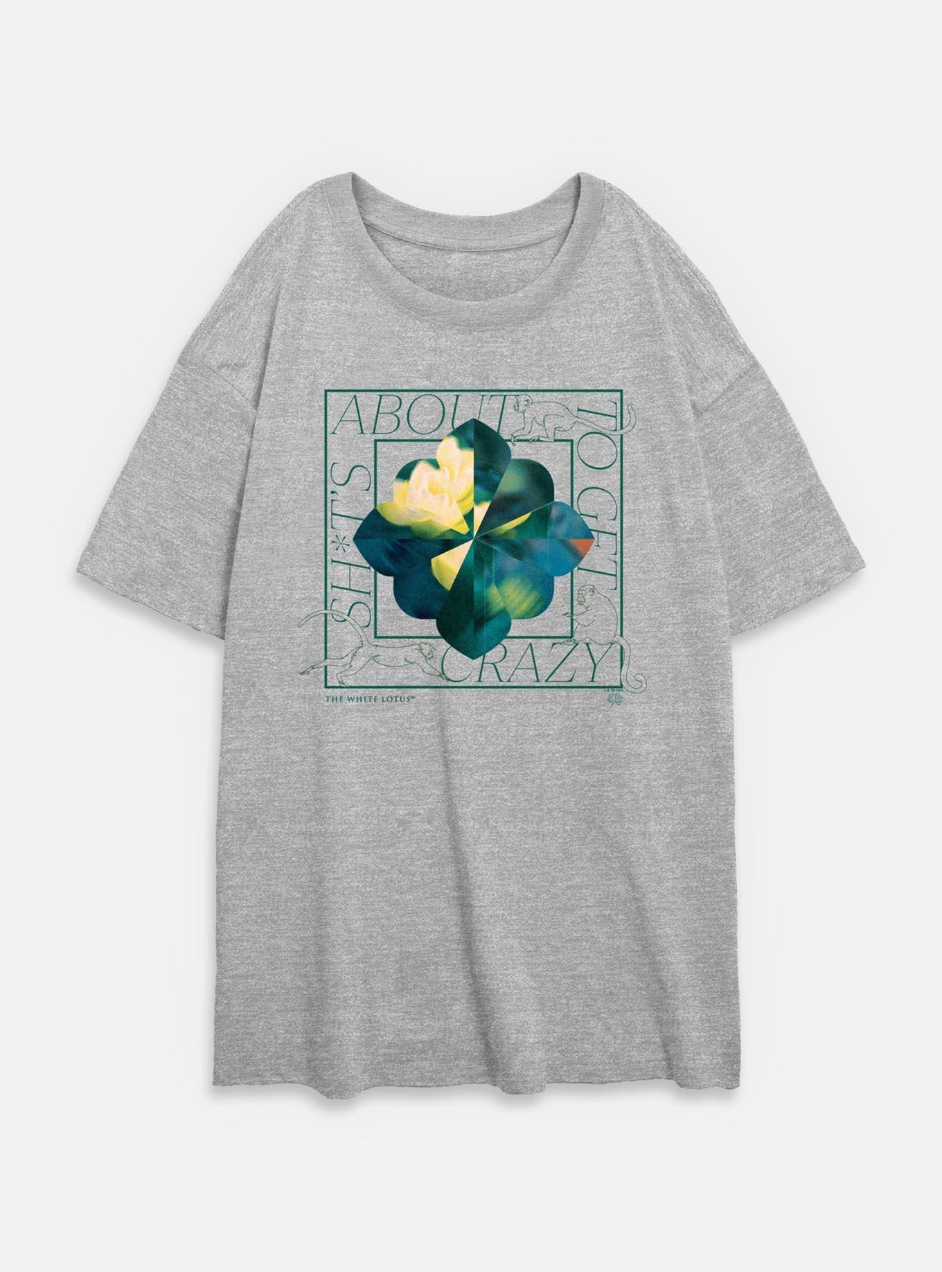 The White Lotus About To Get Crazy Womens Oversized T-Shirt,New Products : American Fashion Style Bags On Sale
