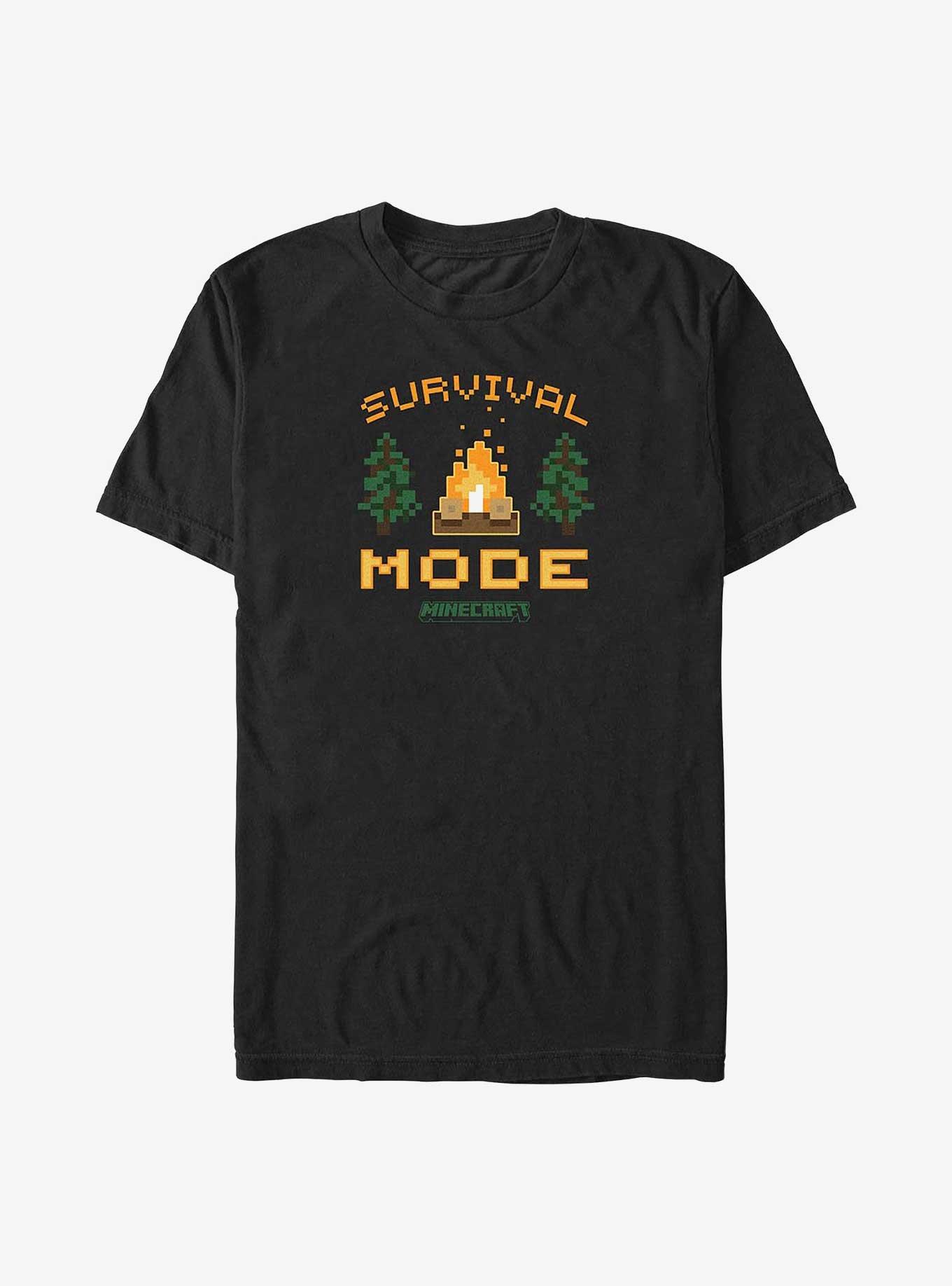 Minecraft Camp Fire Survival Big & Tall T-Shirt, BLACK, hi-res