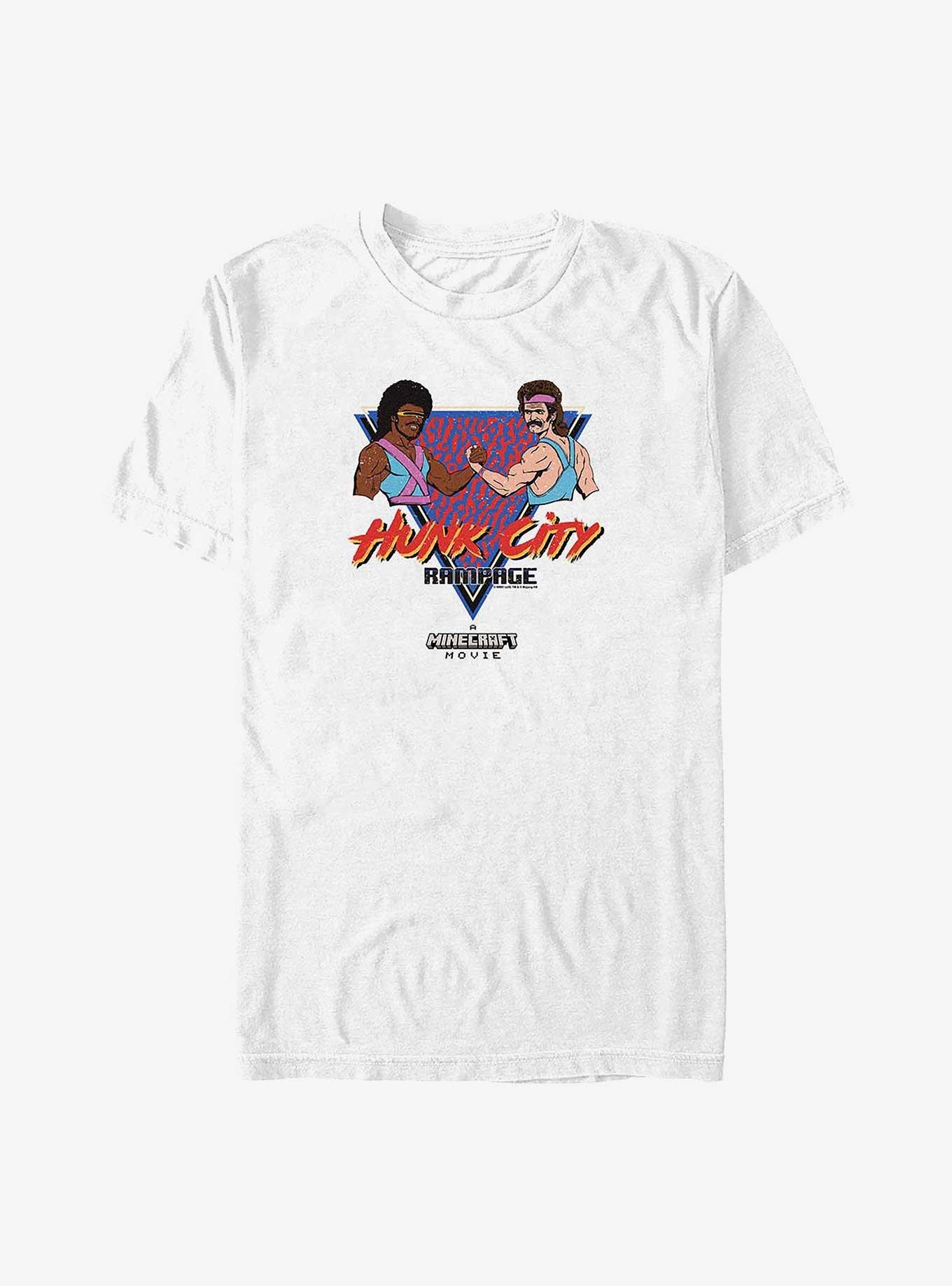 A Minecraft Movie Hunk City Rampage Big & Tall T-Shirt, WHITE, hi-res