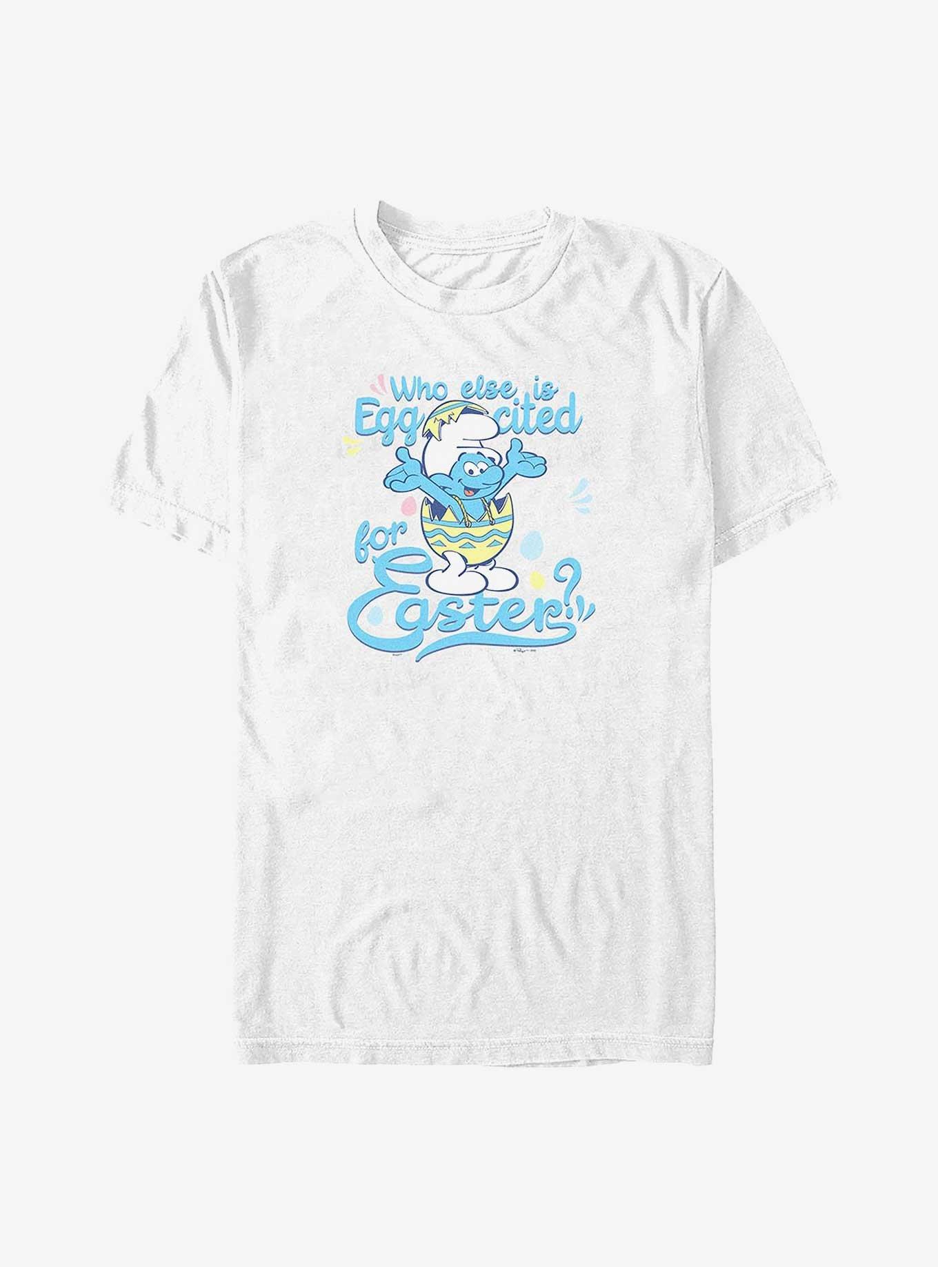 The Smurfs Eggcited For Easter Big & Tall T-Shirt, , hi-res