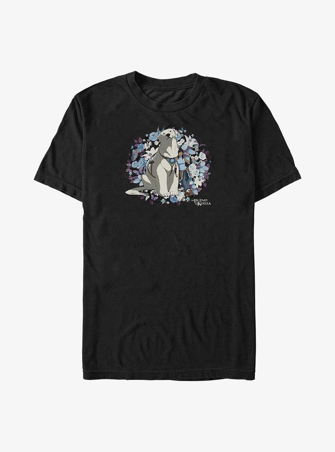 Avatar: The Last Airbender Floral Spring Korra Big & Tall T-Shirt, BLACK, hi-res