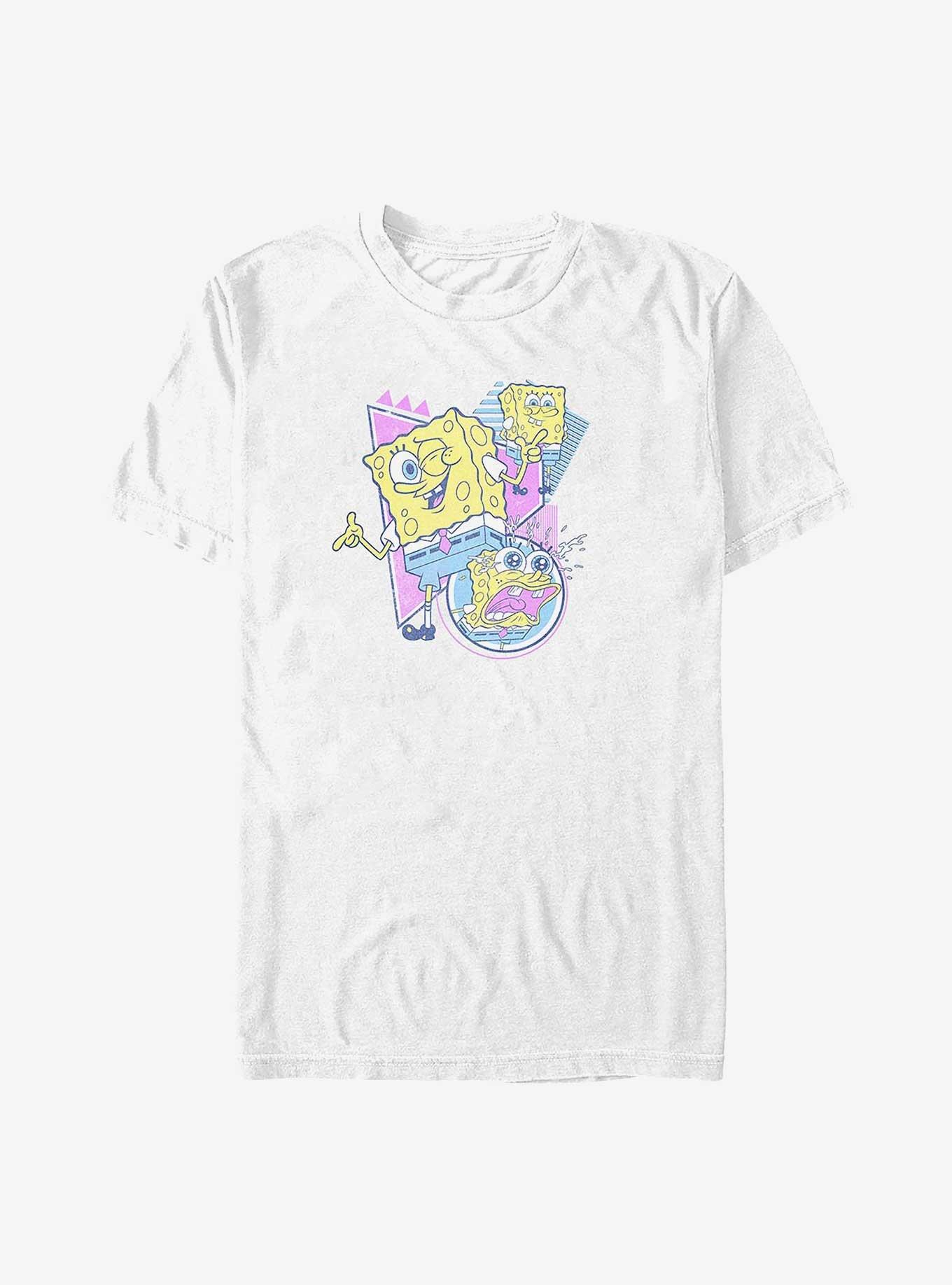 Spongebob Squarepants Spongebob 90s Flair Big & Tall T-Shirt, WHITE, hi-res