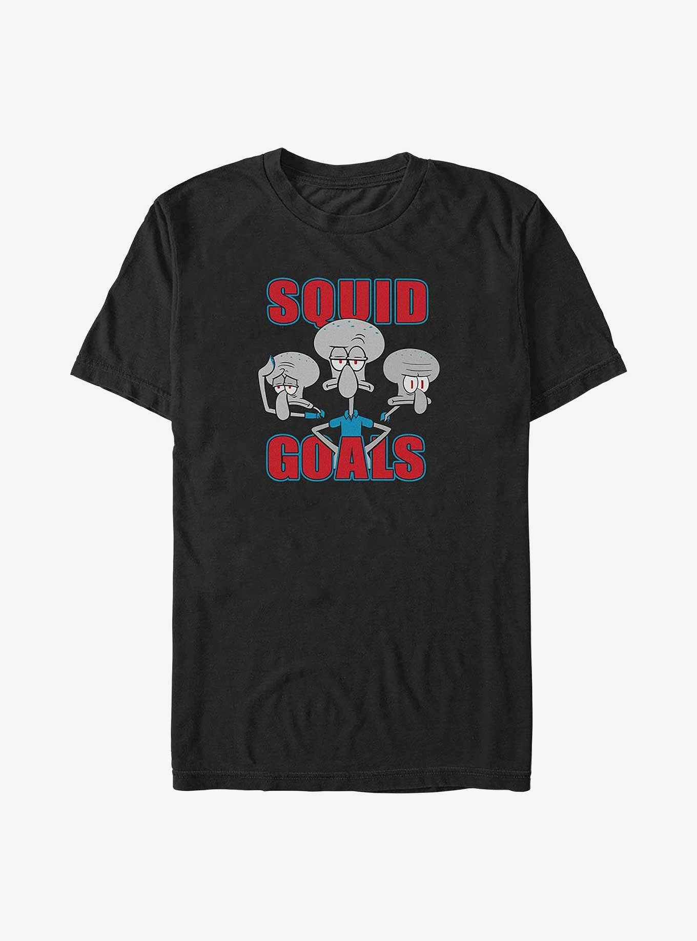 Spongebob Squarepants Squid Goals Big & Tall T-Shirt, BLACK, hi-res