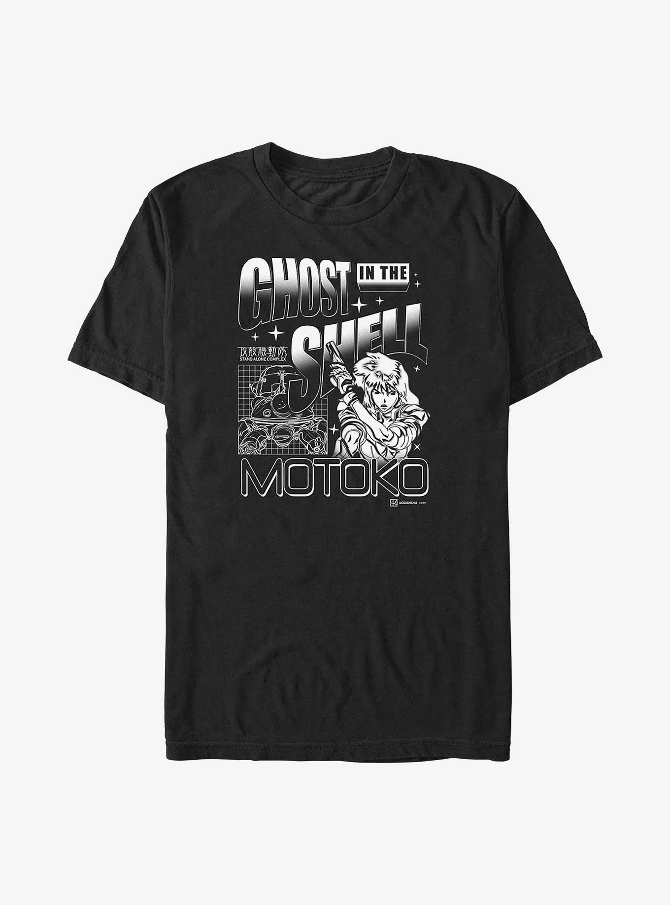 Ghost in the Shell Motoko Big & Tall T-Shirt, BLACK, hi-res