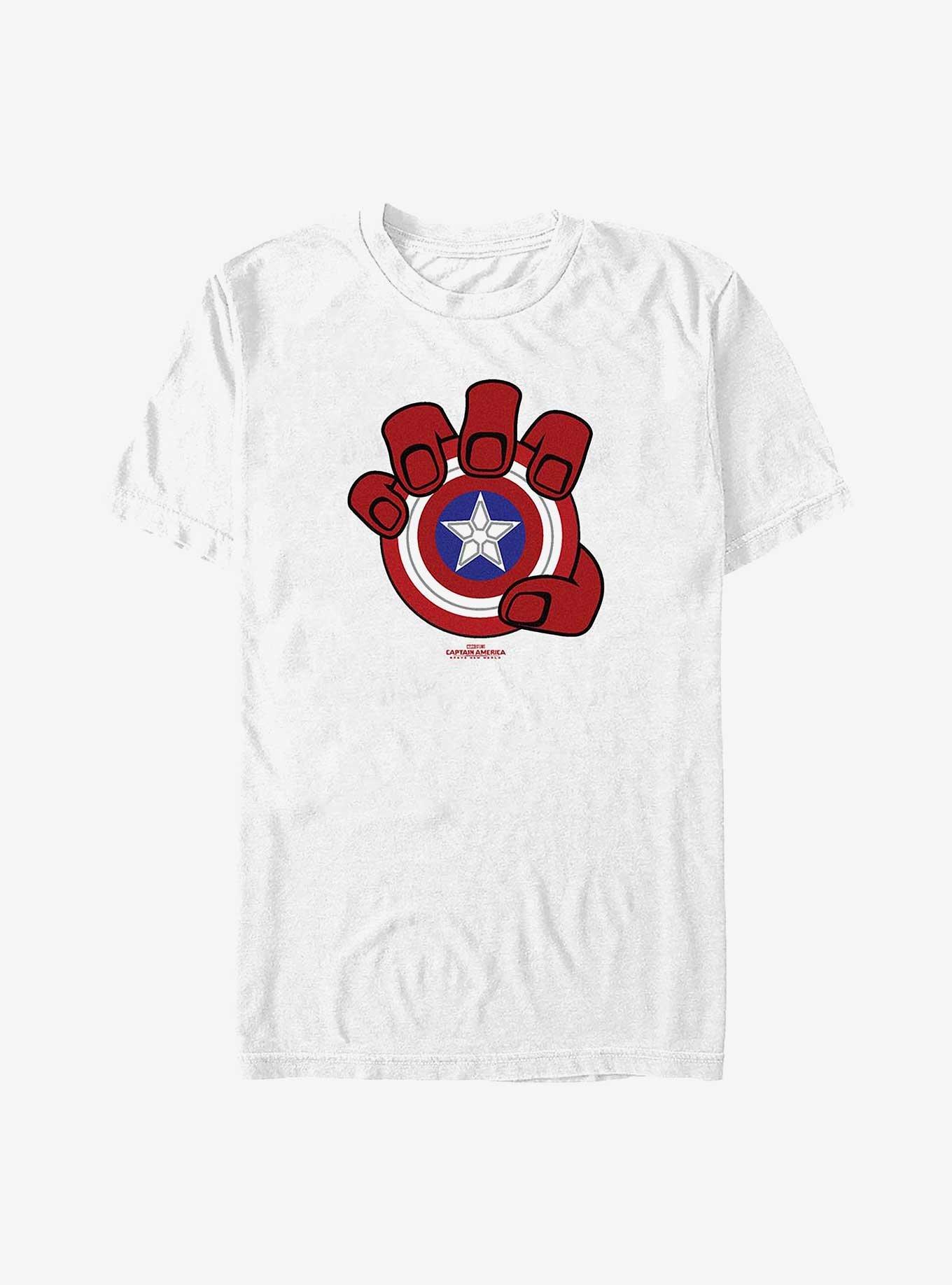 Captain America: Brave New World Red Hand And Shield Big & Tall T-Shirt,All Products : American Fashion Style Bags On Sale