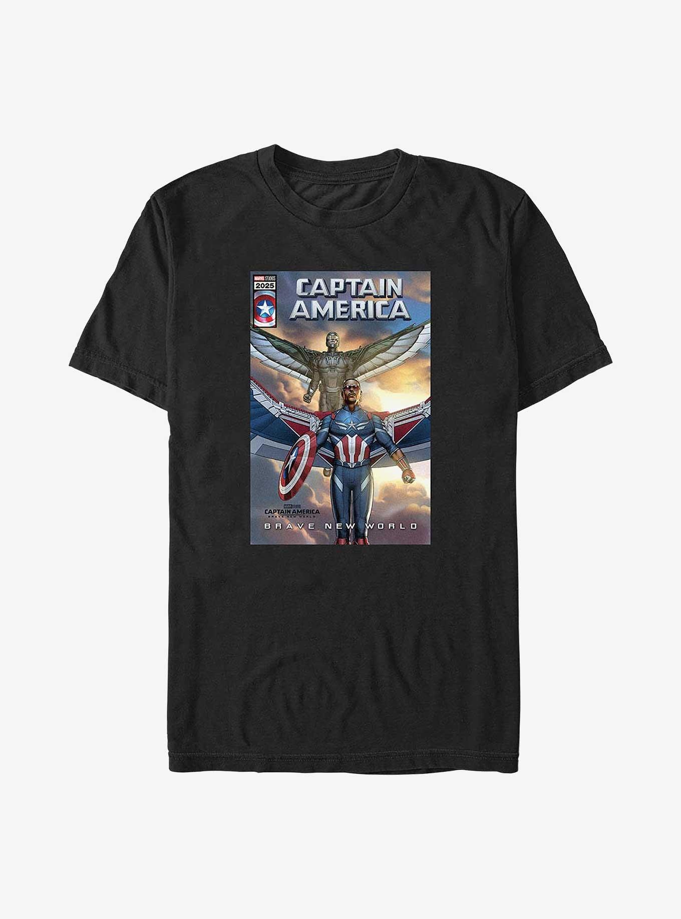 Captain America: Brave New World New Captain And Falcon Big & Tall T-Shirt,All Products : American Fashion Style Bags On Sale