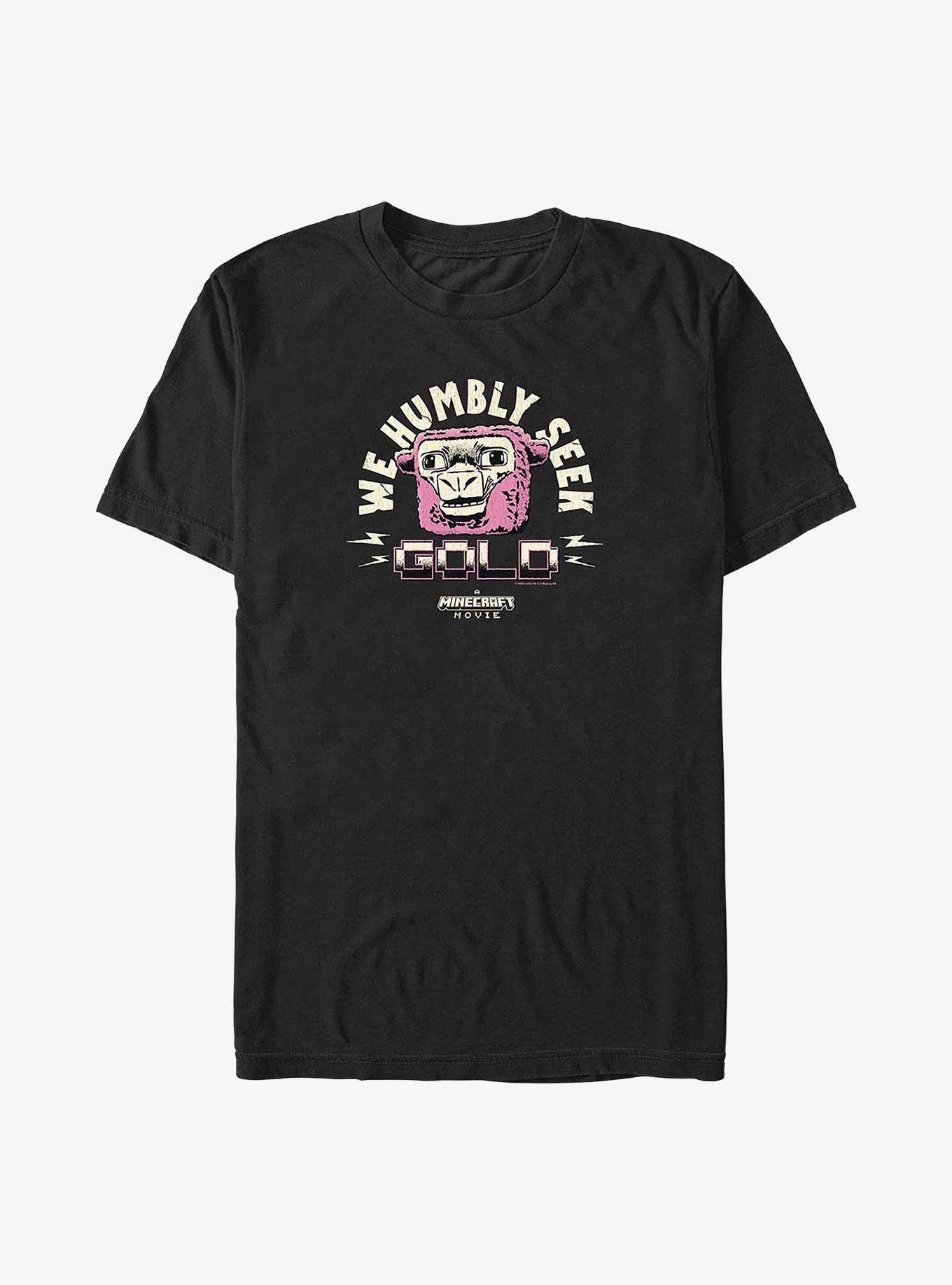 A Minecraft Movie We Humbly Seek Gold Big & Tall T-Shirt,All Products : American Fashion Style Bags On Sale