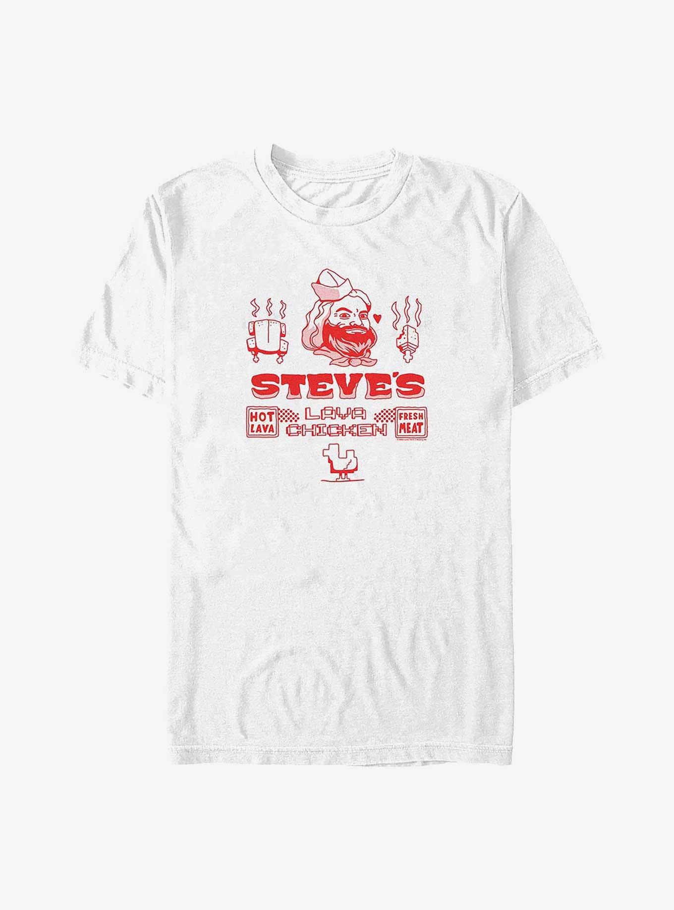 A Minecraft Movie Steves Lava Chicken Big & Tall T-Shirt, WHITE, hi-res