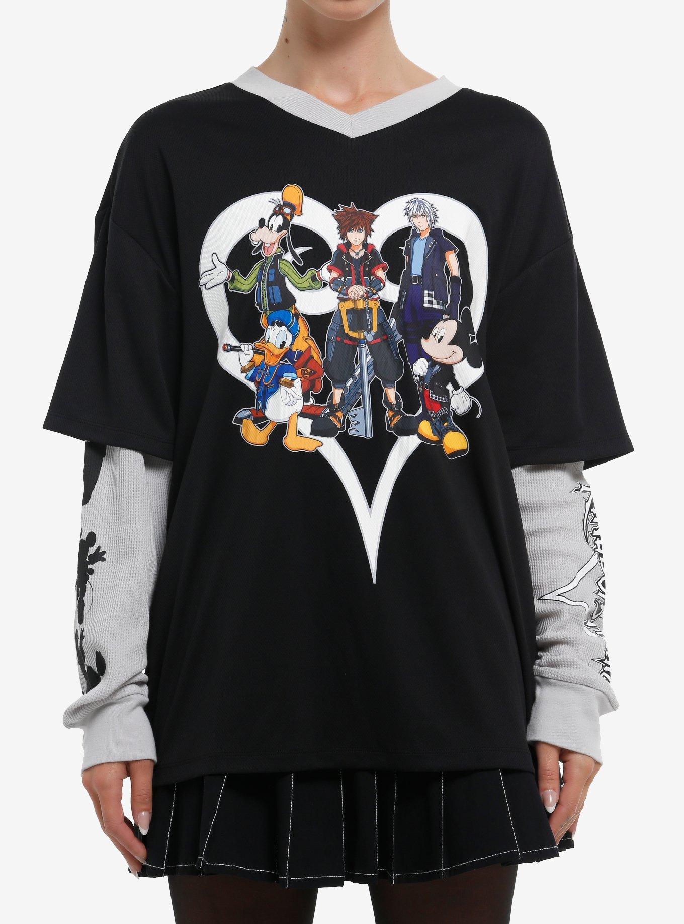 Disney Kingdom Hearts Group Girls Long-Sleeve Twofer, , hi-res