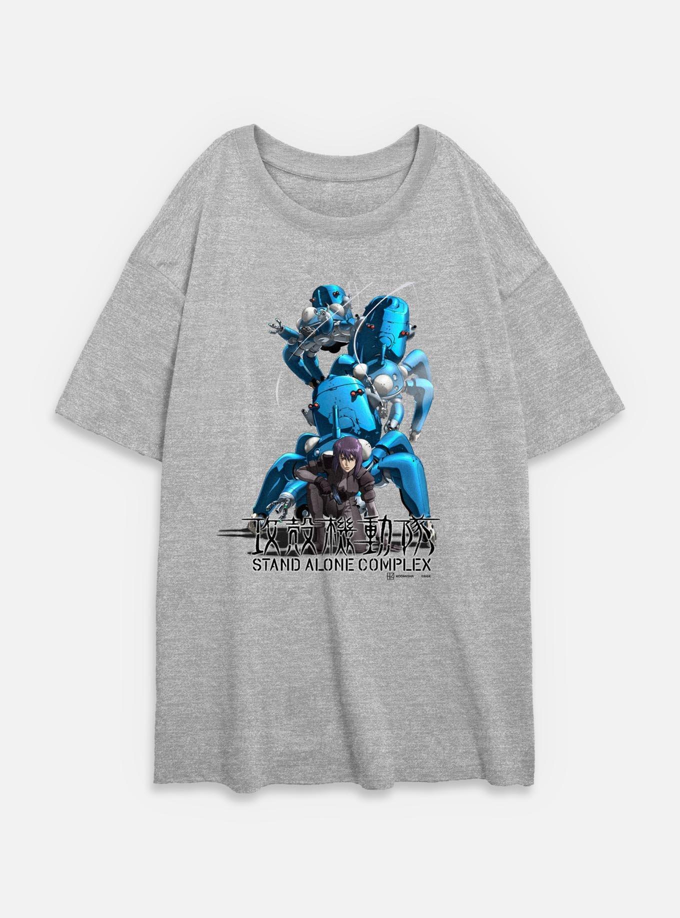 Ghost in the Shell Motoko With Tachikomas Womens Oversized T-Shirt, , hi-res