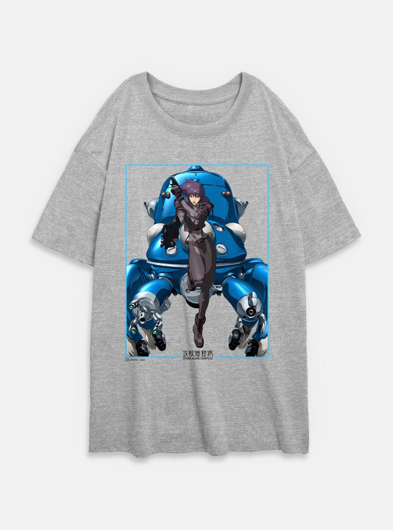 Ghost in the Shell Motoko Guns Tachikomas Womens Oversized T-Shirt,Specials : American Fashion Style Bags On Sale