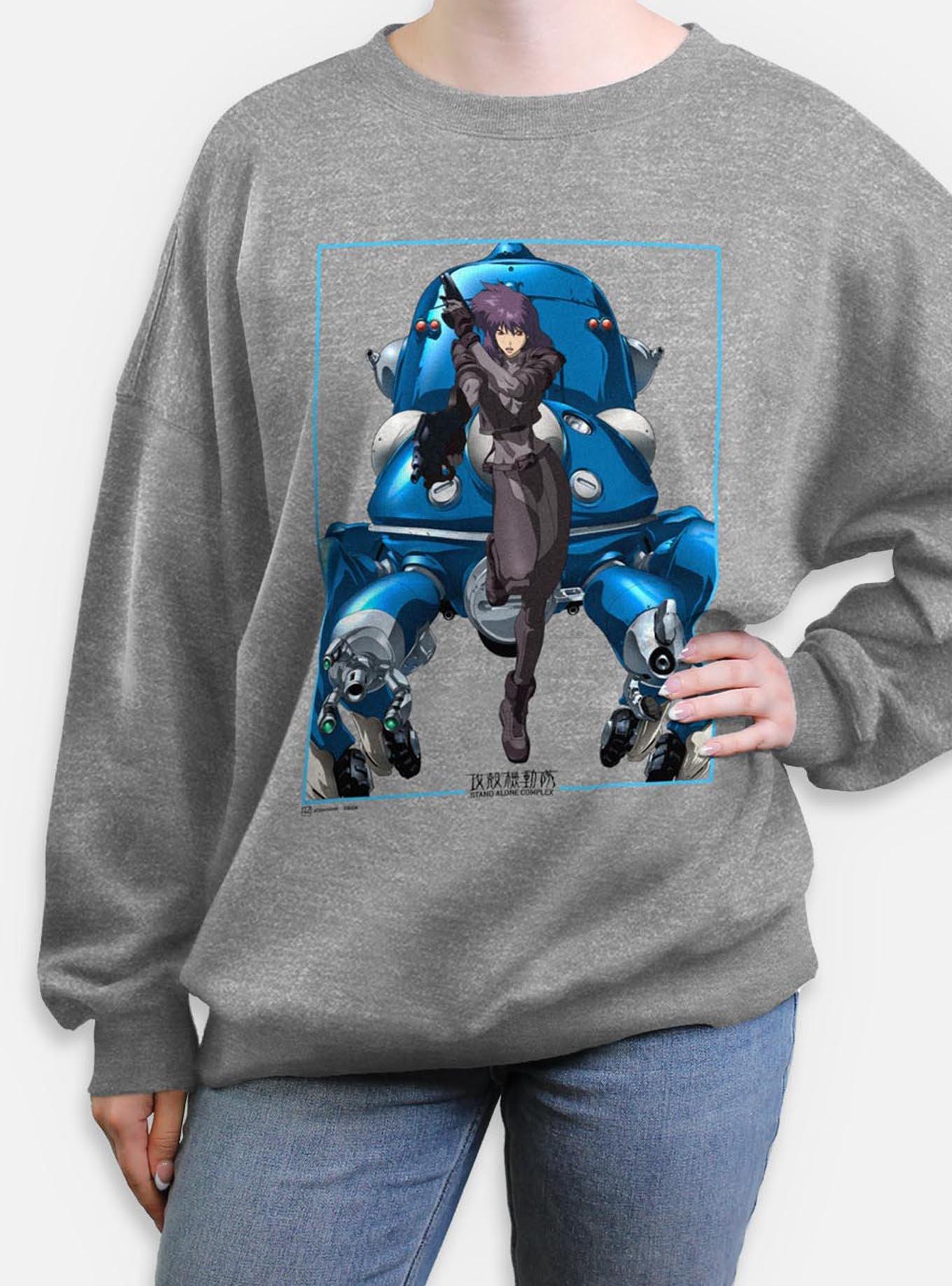 Ghost in the Shell Motoko Guns Tachikomas Womens Oversized Sweatshirt, , hi-res