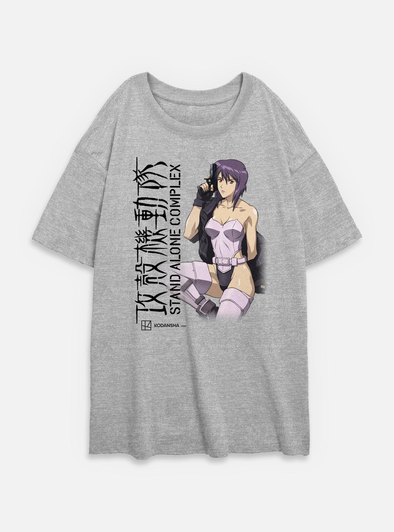 Ghost in The Shell Motoko Kusanagi Stand Alone Complex Womens Oversized T-Shirt,New Products : American Fashion Style Bags On Sale