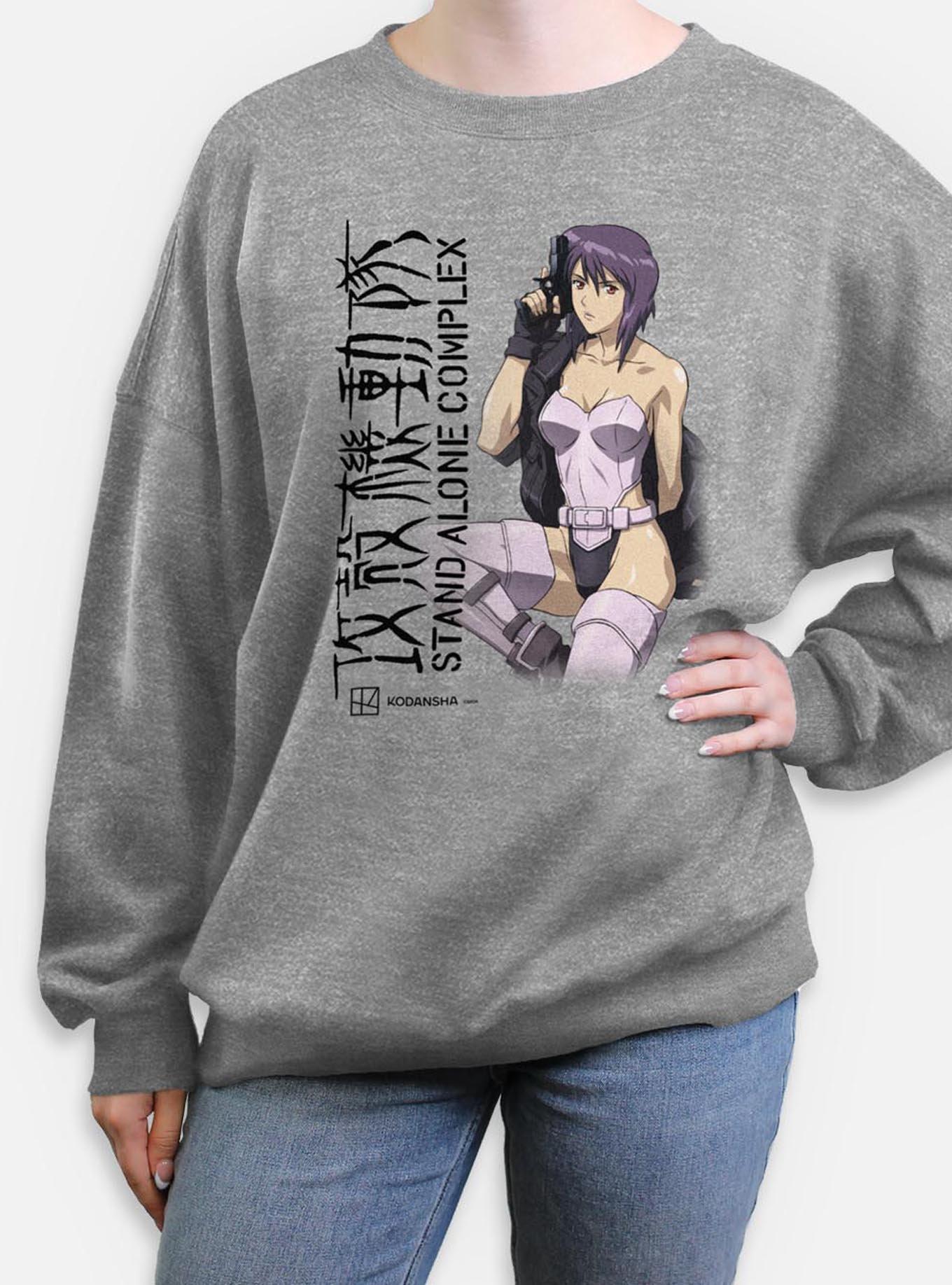 Ghost in The Shell Motoko Kusanagi Stand Alone Complex Womens Oversized Sweatshirt,New Products : American Fashion Style Bags On Sale