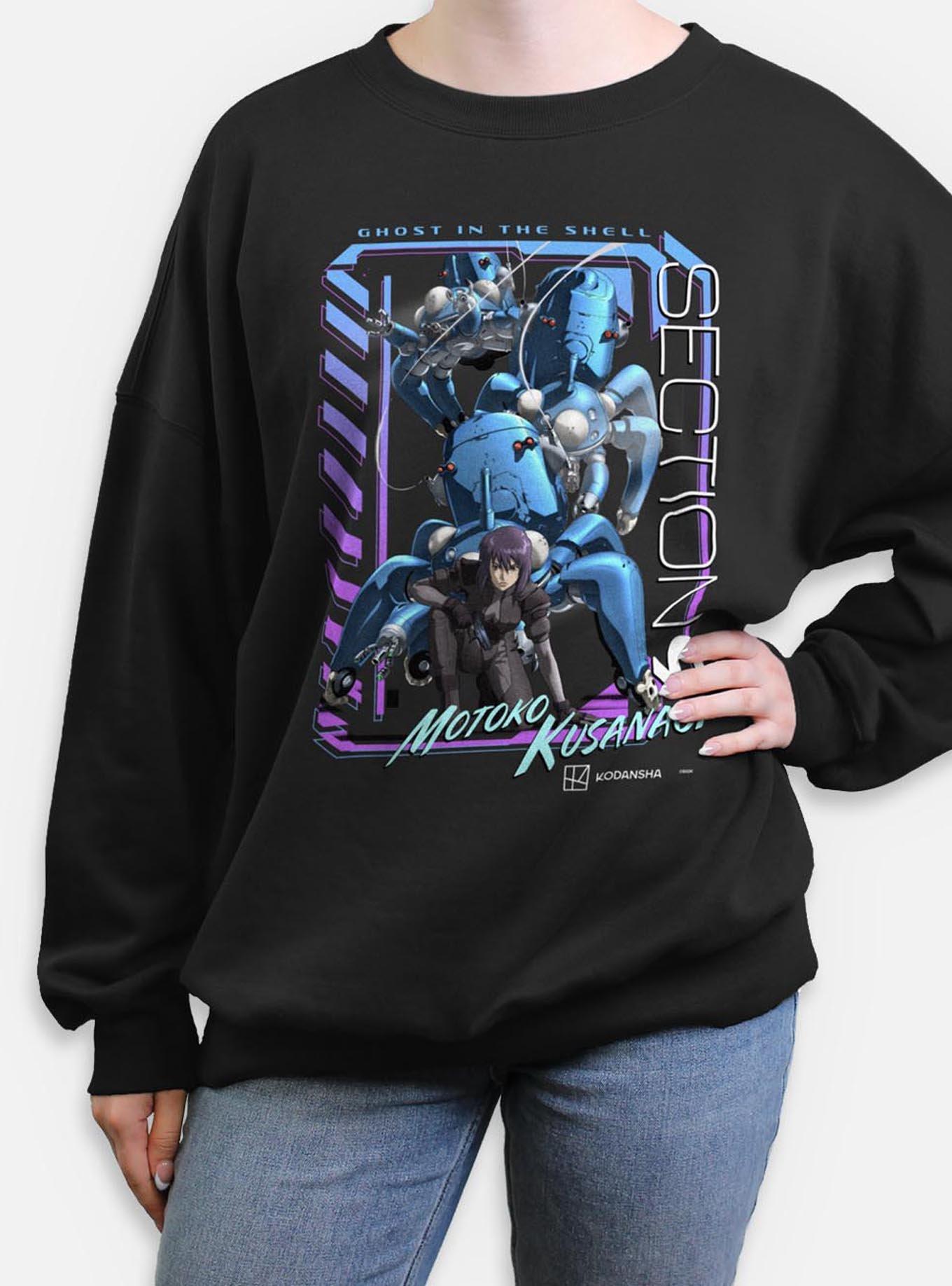 Ghost in the Shell Digi Framed Womens Oversized Sweatshirt,New Products : American Fashion Style Bags On Sale