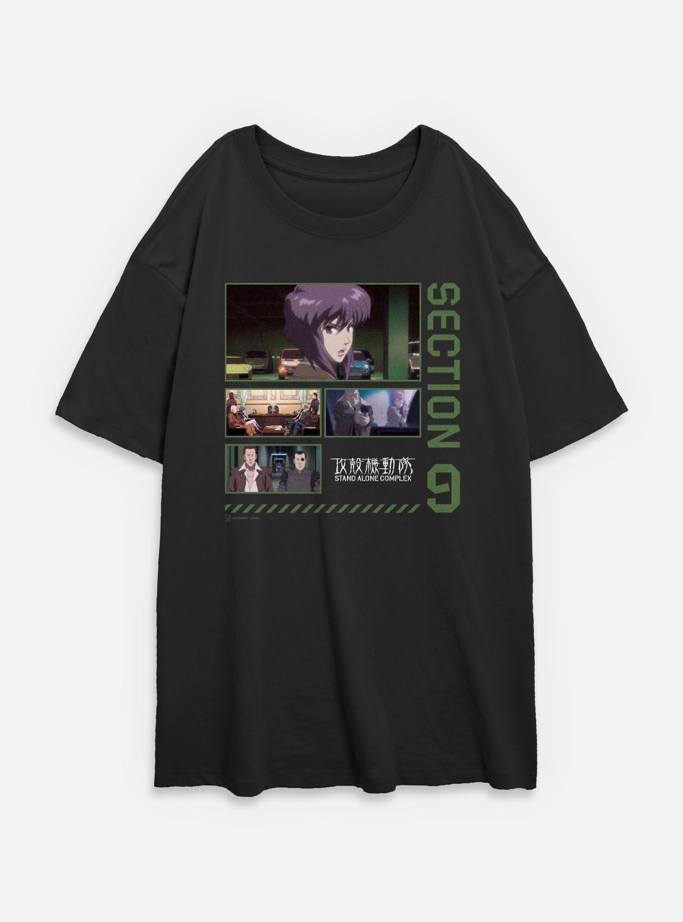Ghost in the Shell Section 9 Collage Womens Oversized T-Shirt,New Products : American Fashion Style Bags On Sale