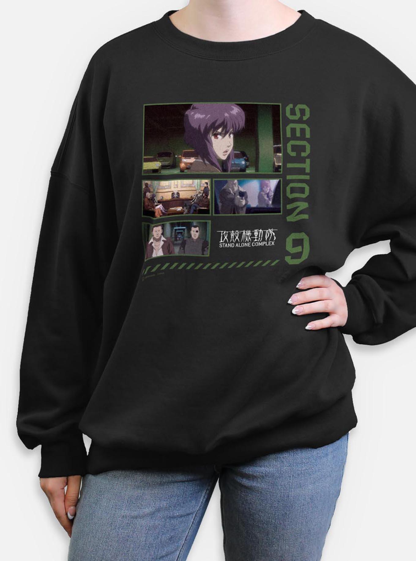 Ghost in the Shell Section 9 Collage Womens Oversized Sweatshirt,New Products : American Fashion Style Bags On Sale