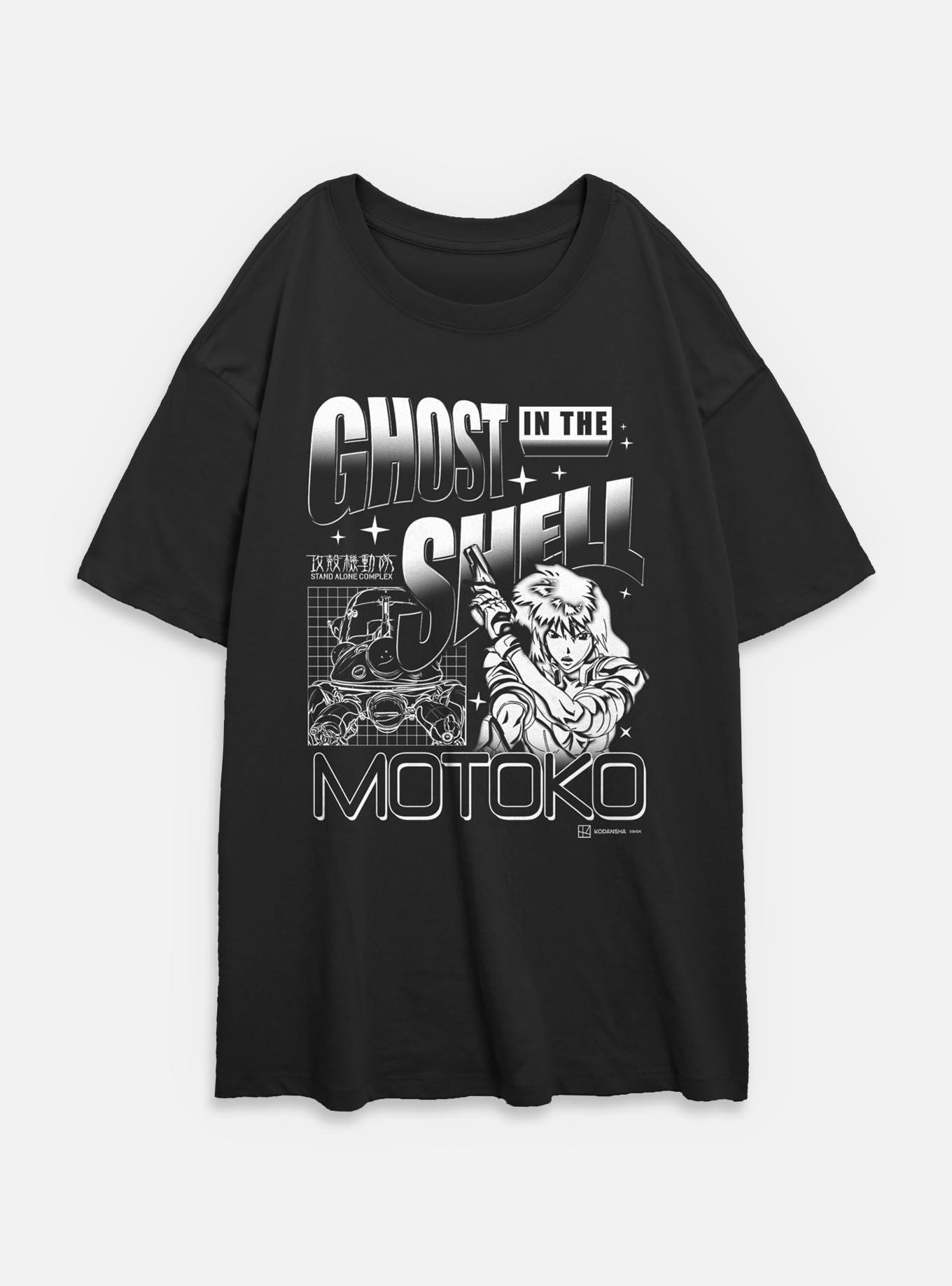 Ghost in the Shell Grid Ghost Womens Oversized T-Shirt, , hi-res