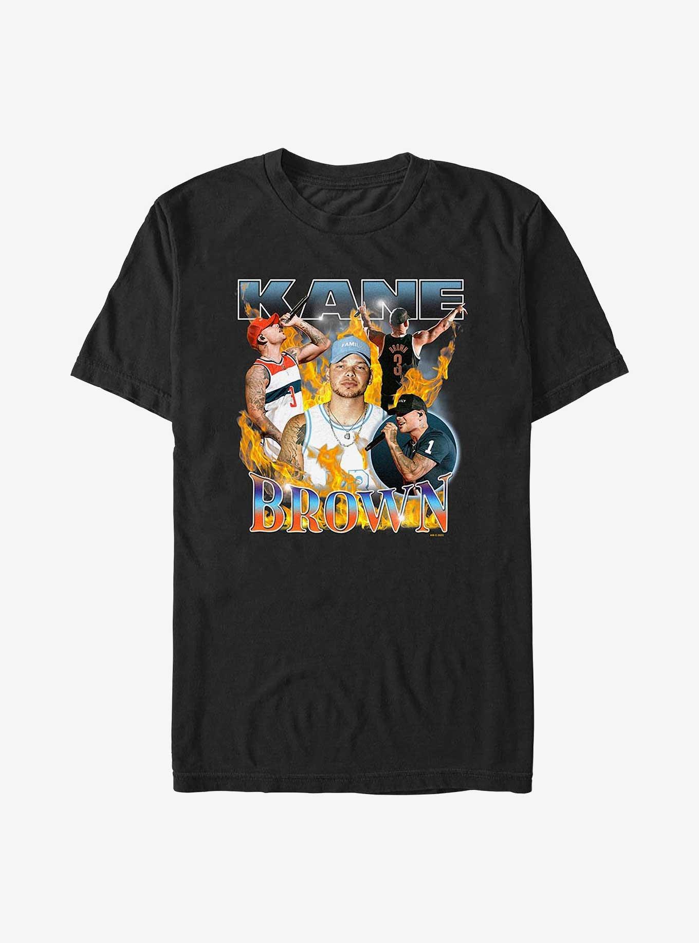 Kane Brown Flames Collage Big & Tall T-Shirt,New Products : American Fashion Style Bags On Sale