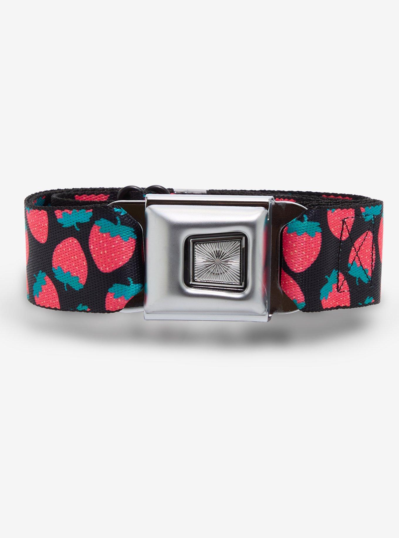 Buckle-Down Strawberry Seat Belt Belt, , hi-res