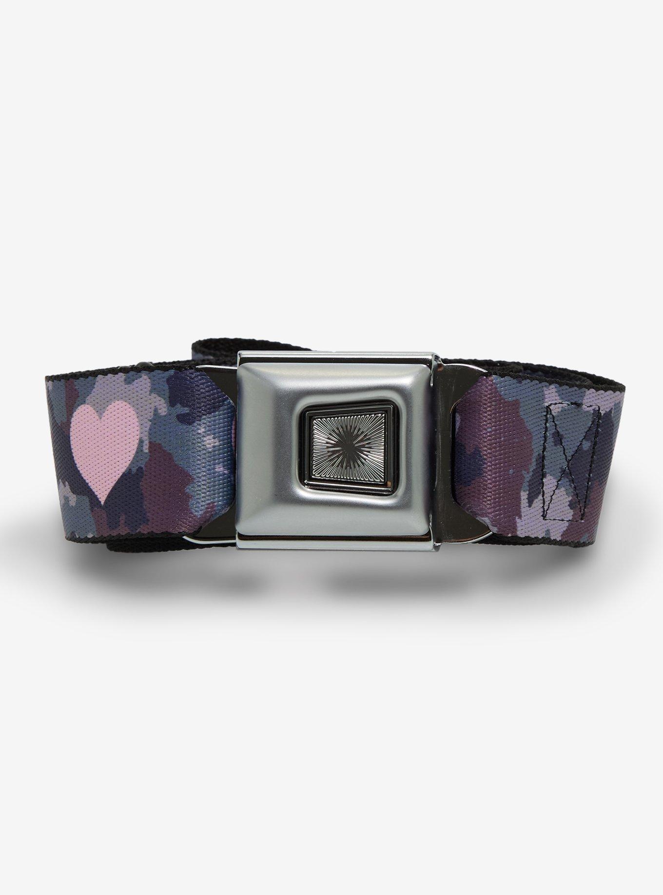 Buckle-Down Heart Camo Seat Belt Belt, , hi-res