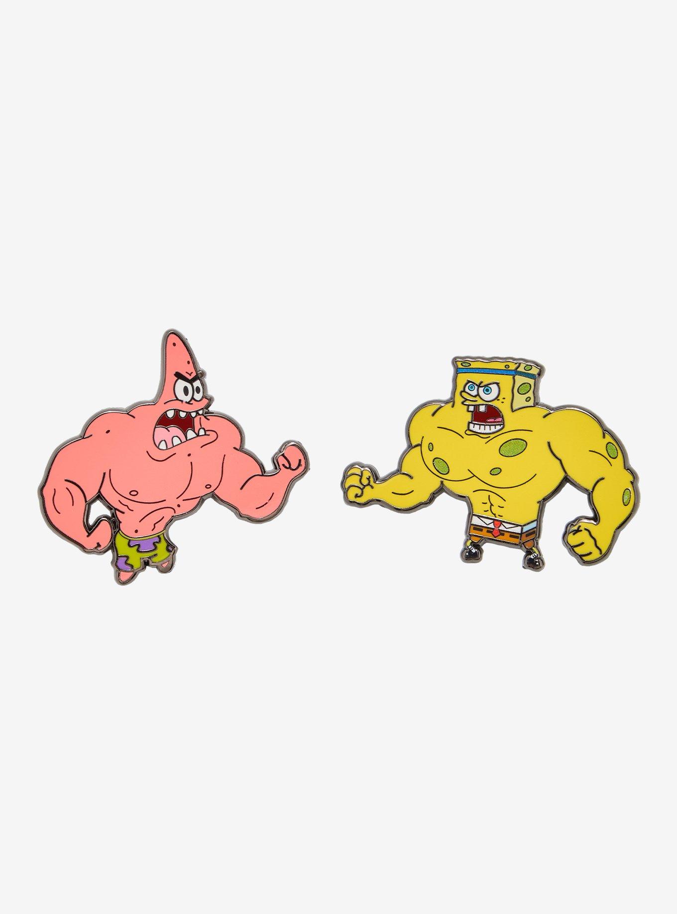 SpongeBob SquarePants Patrick & SpongeBob Wrestler Enamel Pin Set, , hi-res