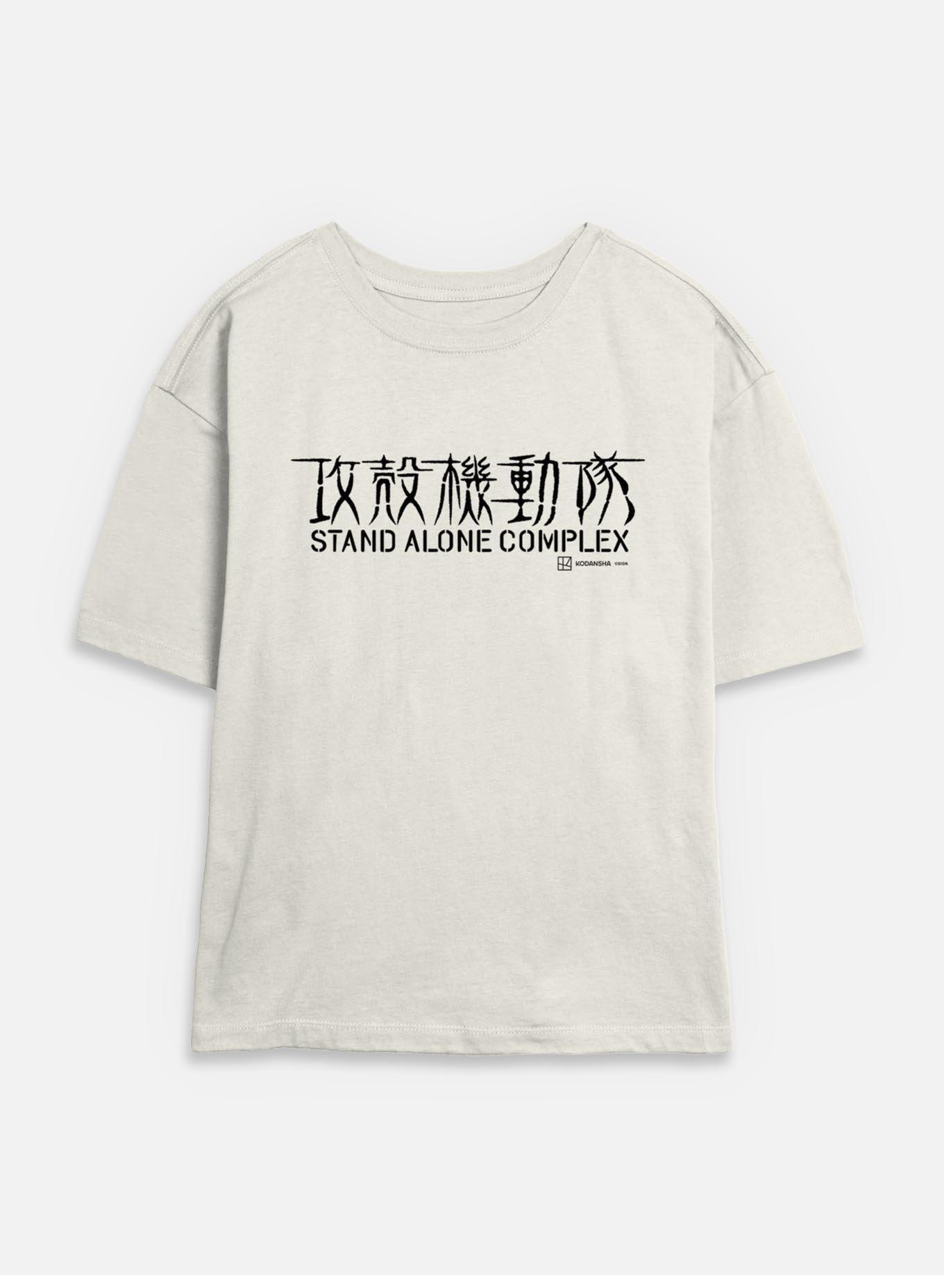 Ghost in the Shell Stand Alone Complex Logo Womens Skimmer T-Shirt, EGRET, hi-res