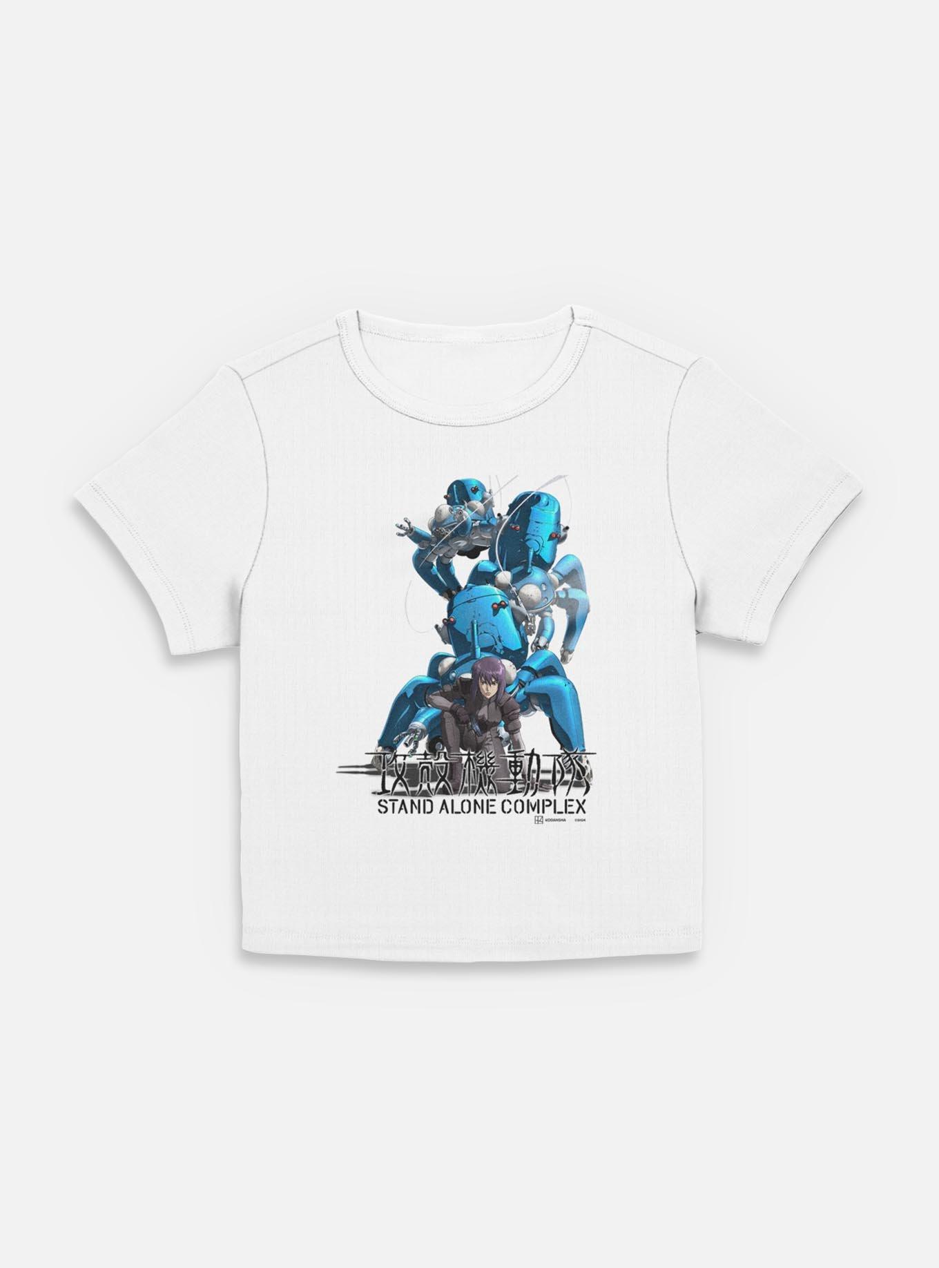 Ghost in the Shell Motoko With Tachikomas Women Baby T-Shirt, EGRET, hi-res