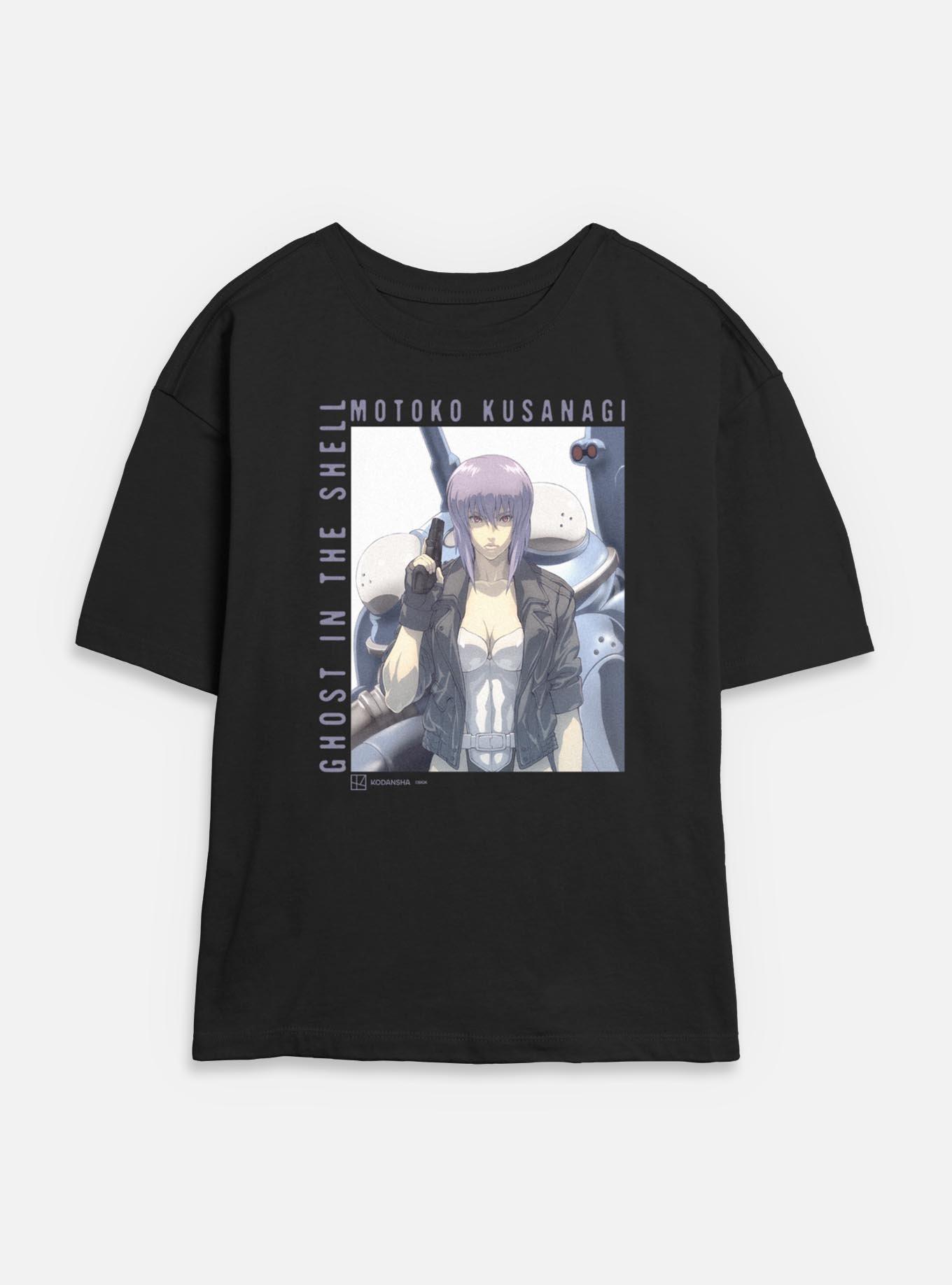 Ghost in the Shell Motoko Kusanagi Womens Skimmer T-Shirt, BLACK, hi-res
