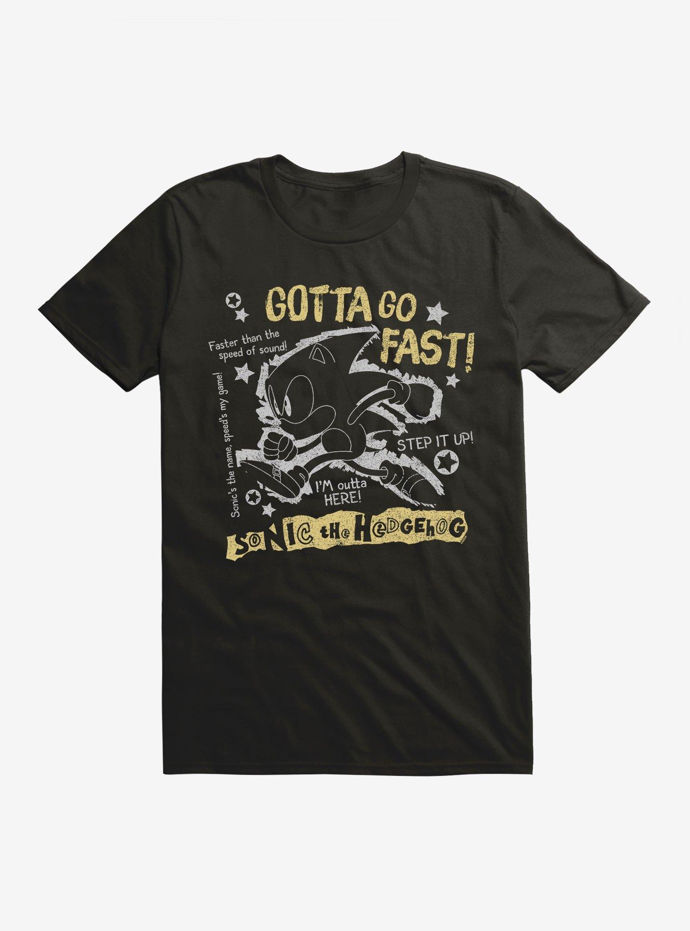 Sonic The Hedgehog Gotta Go Fast! T-Shirt,New Products : American Fashion Style Bags On Sale