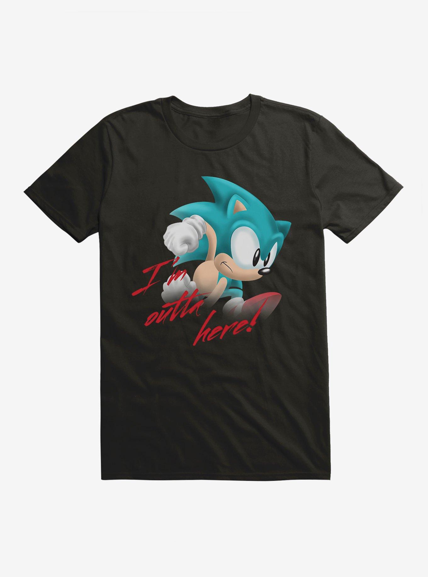 Sonic The Hedgehog I´m Outta Here! T-Shirt,New Products : American Fashion Style Bags On Sale