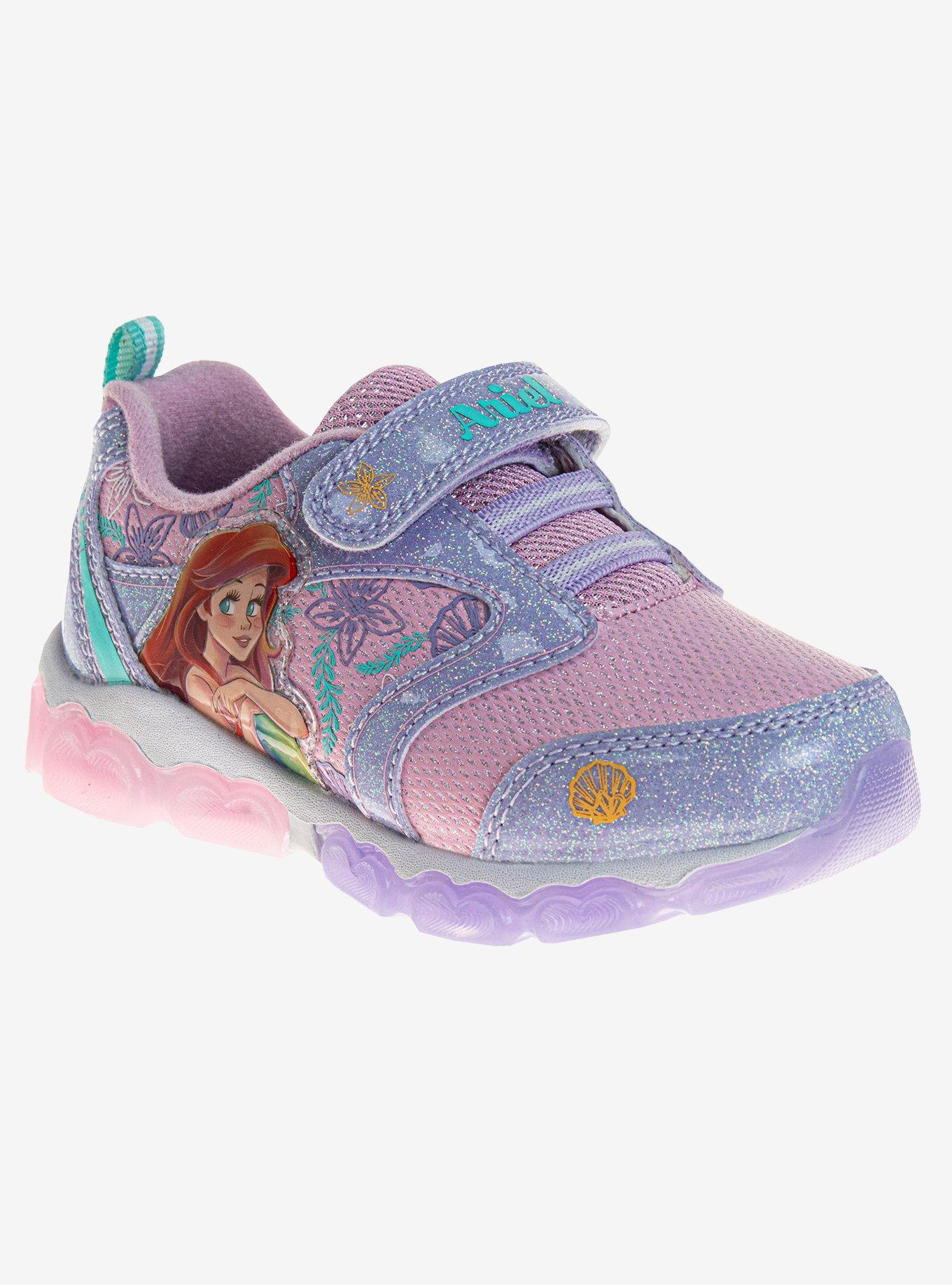 Disney The Little Mermaid Toddler & Girls Light Up Sneakers, , hi-res