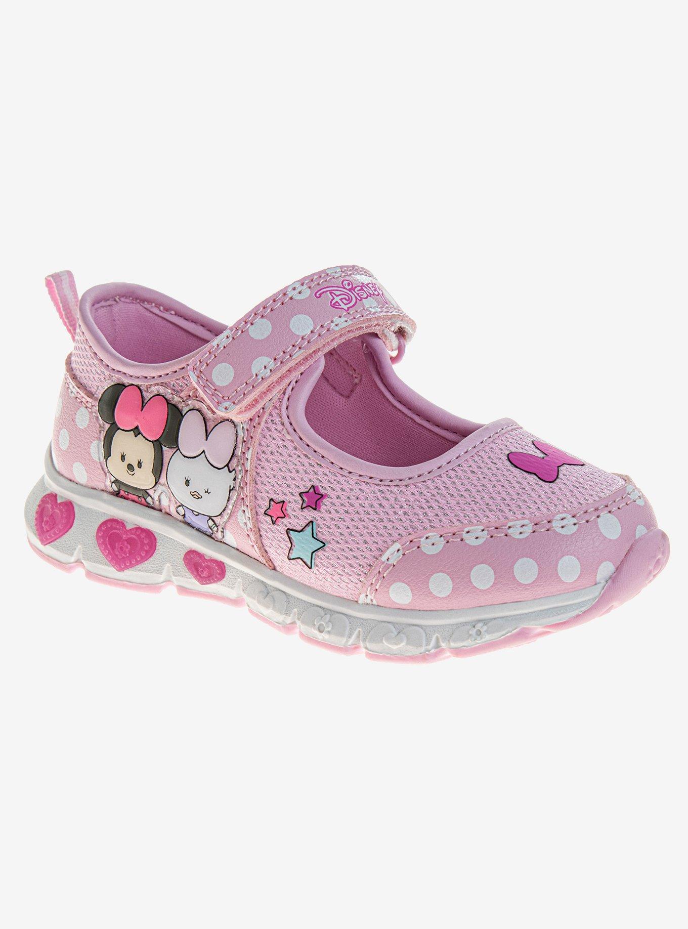 Disney Minnie Mouse & Daisy Toddler & Girls Light-Up Mary Jane Sneakers, PINK, hi-res