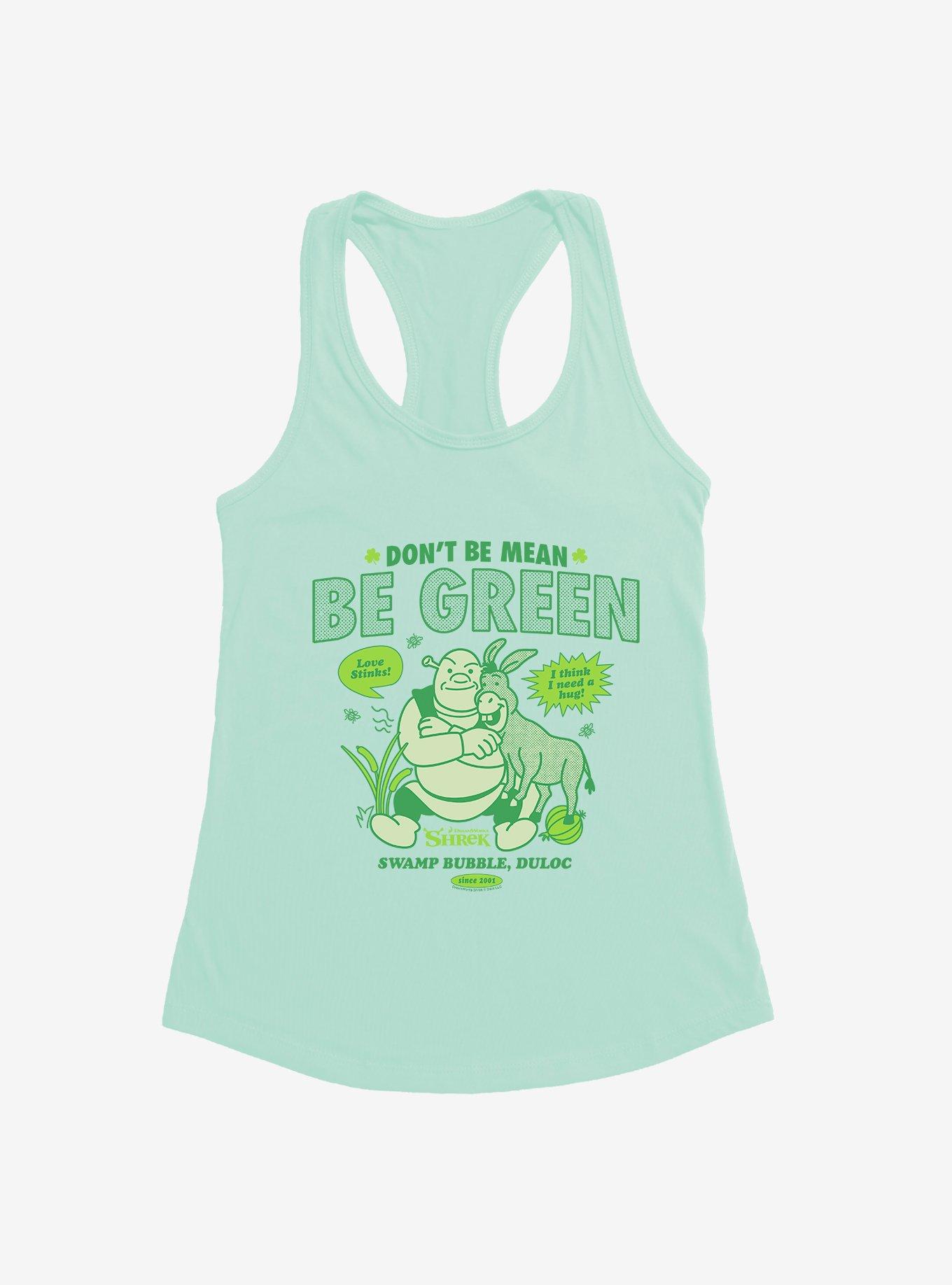 Shrek Don't Be Mean Be Green Womens Tank Top, , hi-res