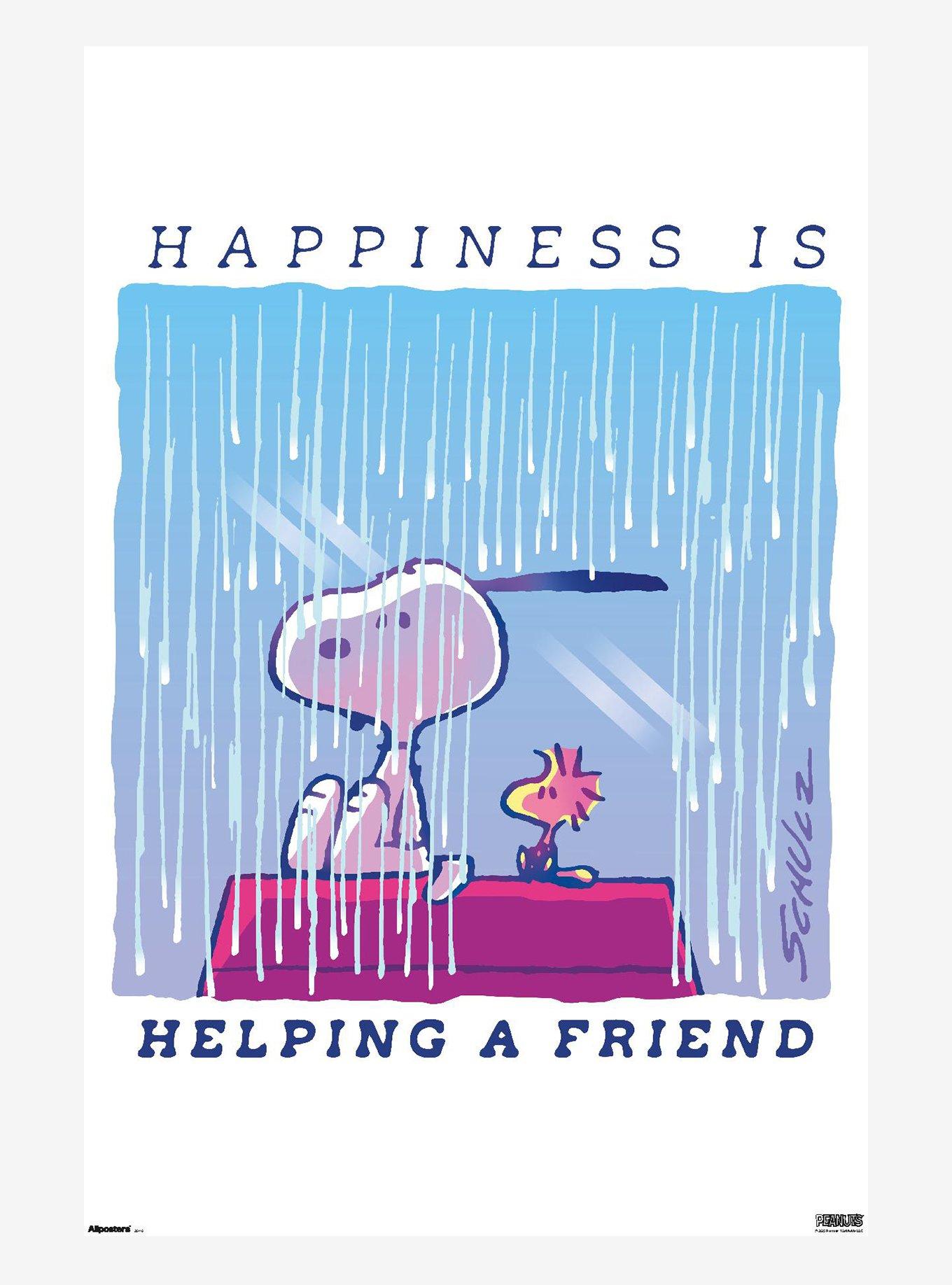 Peanuts Snoopy & Woodstock Happiness Poster, , hi-res
