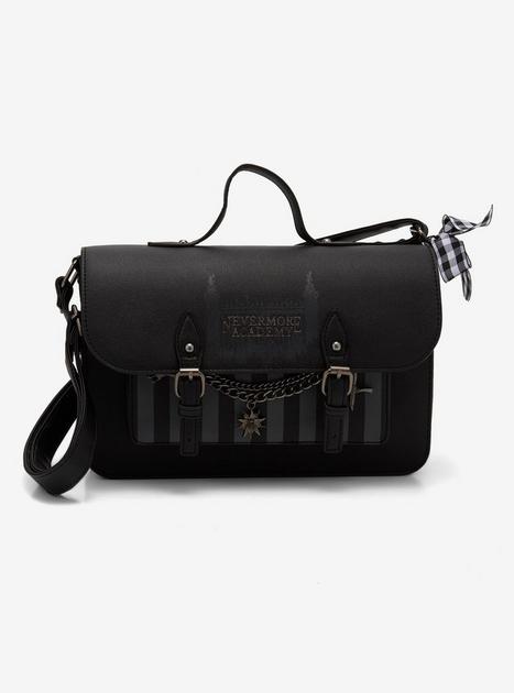 Wednesday Nevermore Academy Charm Crossbody Bag | Hot Topic
