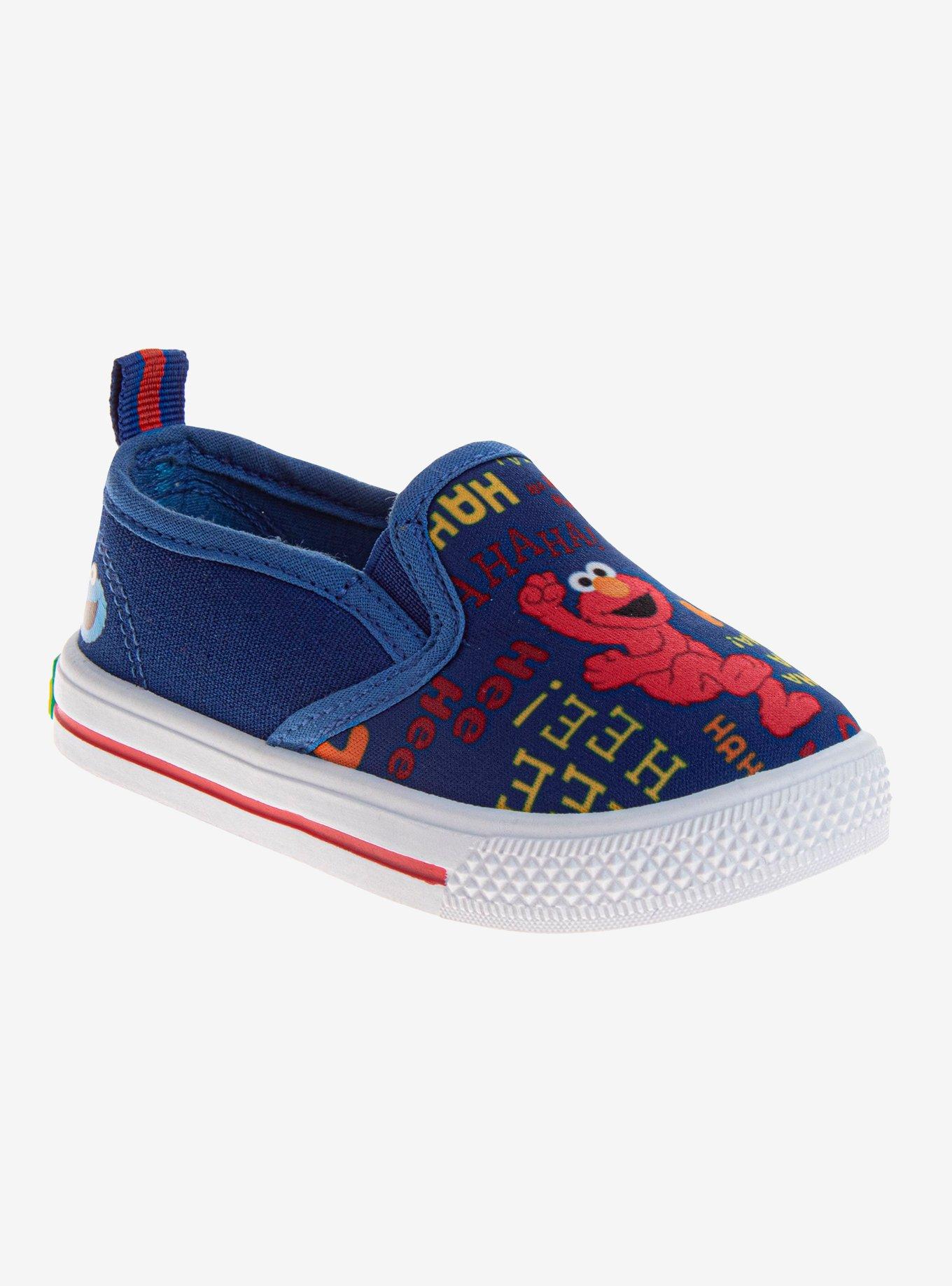 Sesame Street Elmo and Cookie Monster Slip-On Toddler & Kids Canvas Sneakers, , hi-res