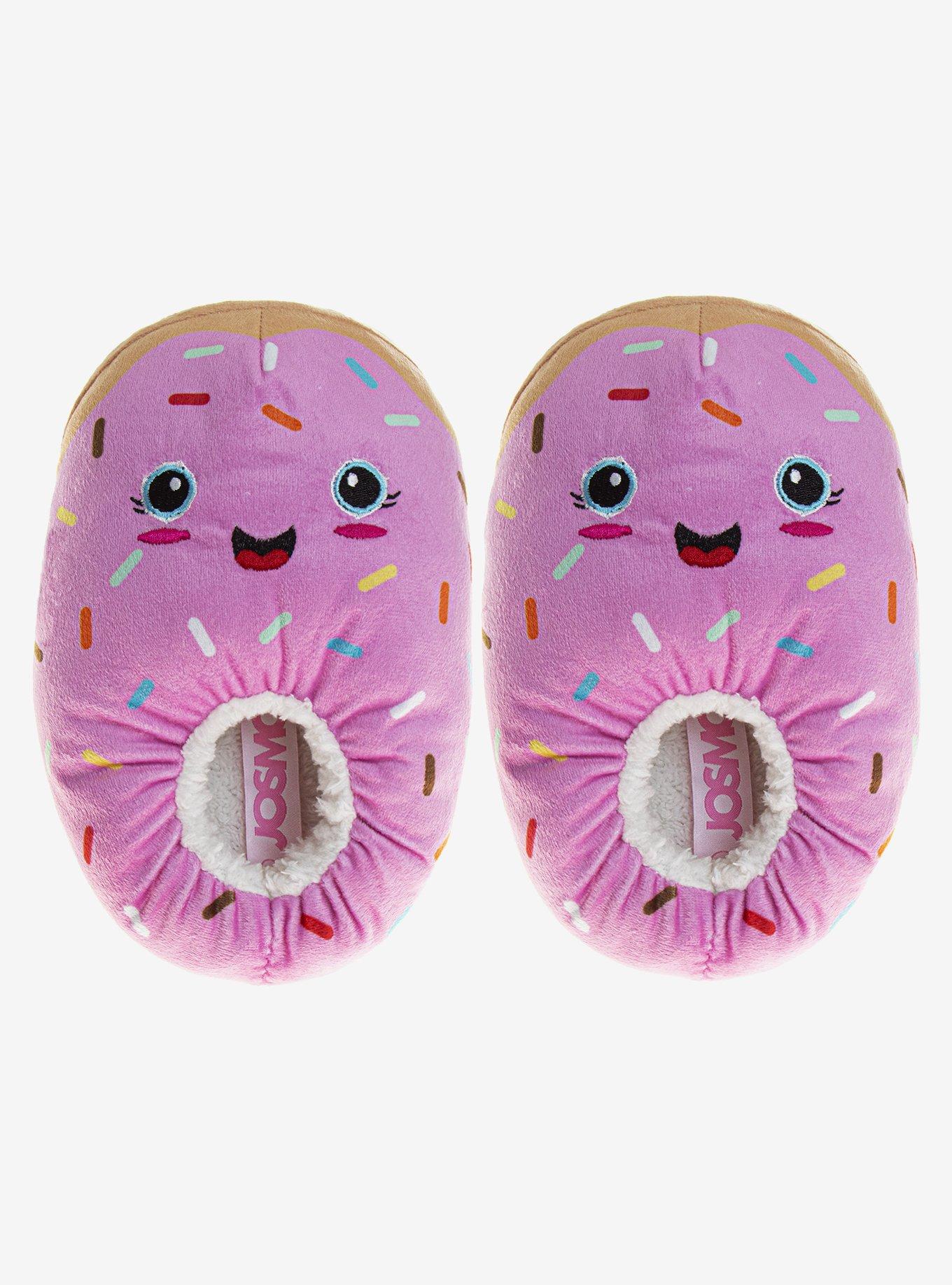 Pink Doughnut Girls Comfy Slippers, , hi-res