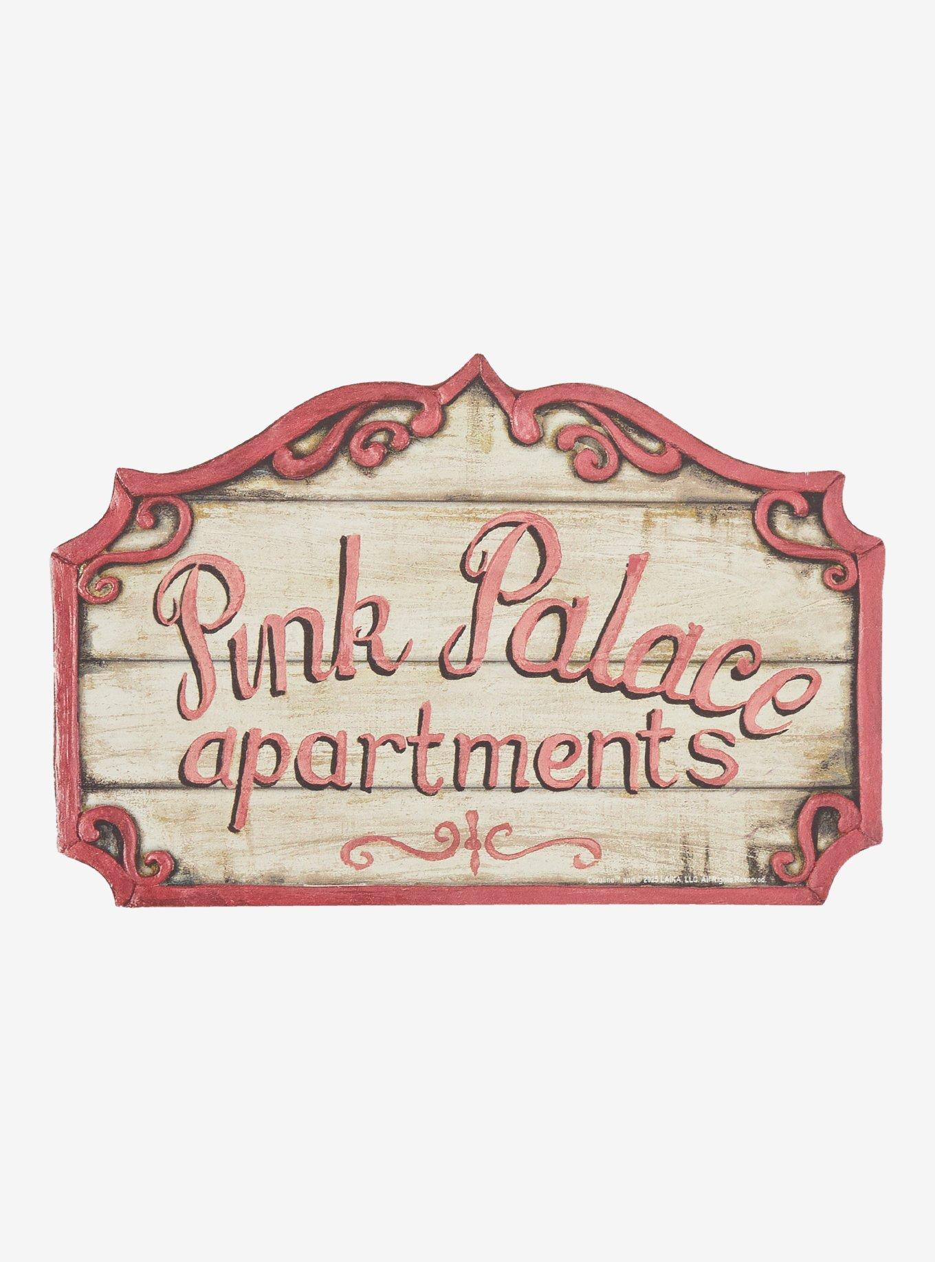 Coraline Pink Palace Apartments Sign Wall Art Hot Topic Exclusive, , hi-res