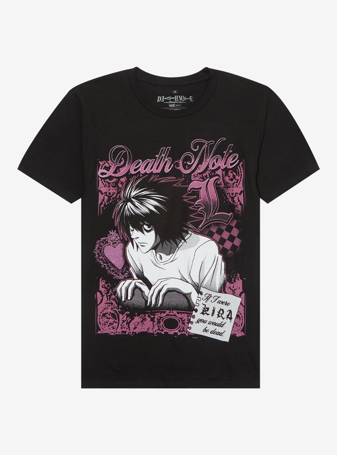 Death Note L Heart Filigree Girls T-Shirt, , hi-res