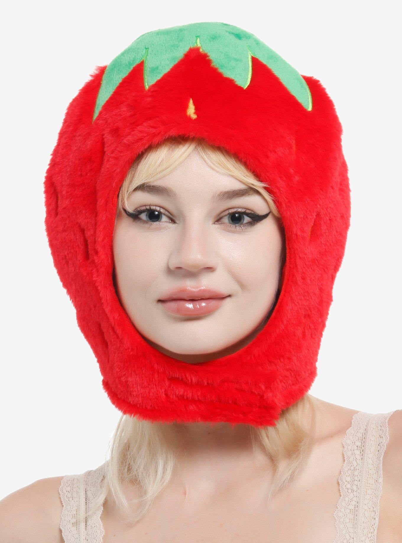Red Strawberry Hat Hot Topic Exclusive, , hi-res