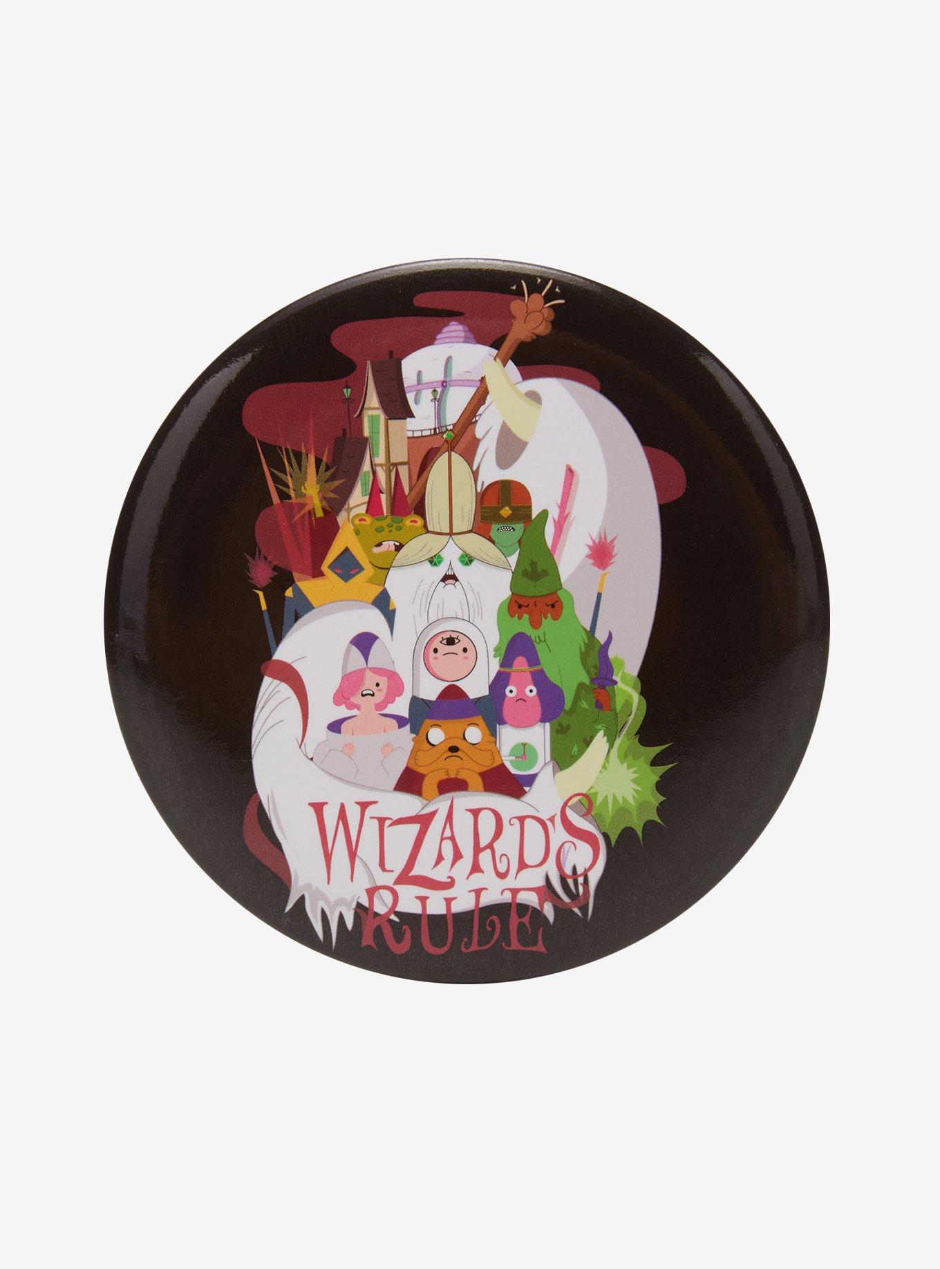 Adventure Time Wizards Rule Circle Button Pin, , hi-res