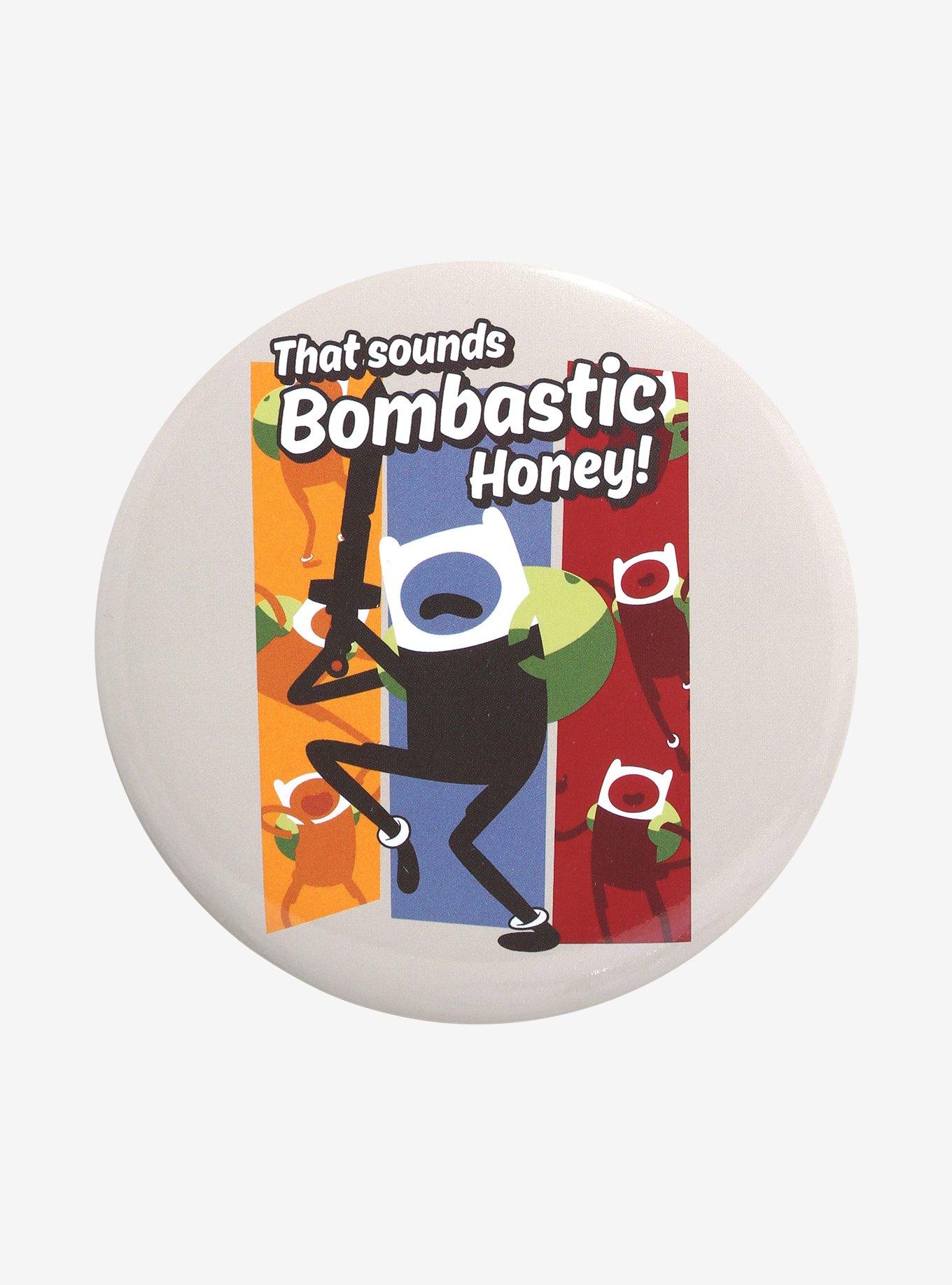 Adventure Time Finn Bombastic Honey Button Pin, , hi-res