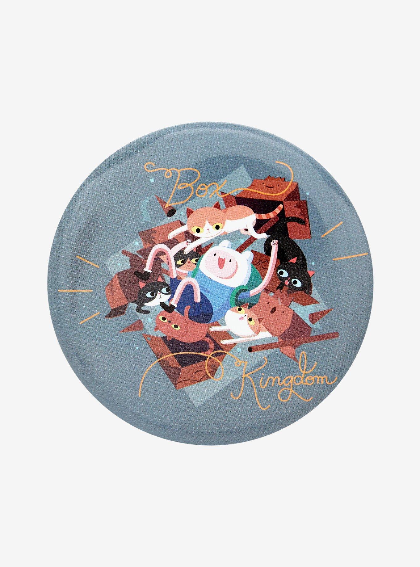 Adventure Time Finn Box Kingdom Button Pin, , hi-res